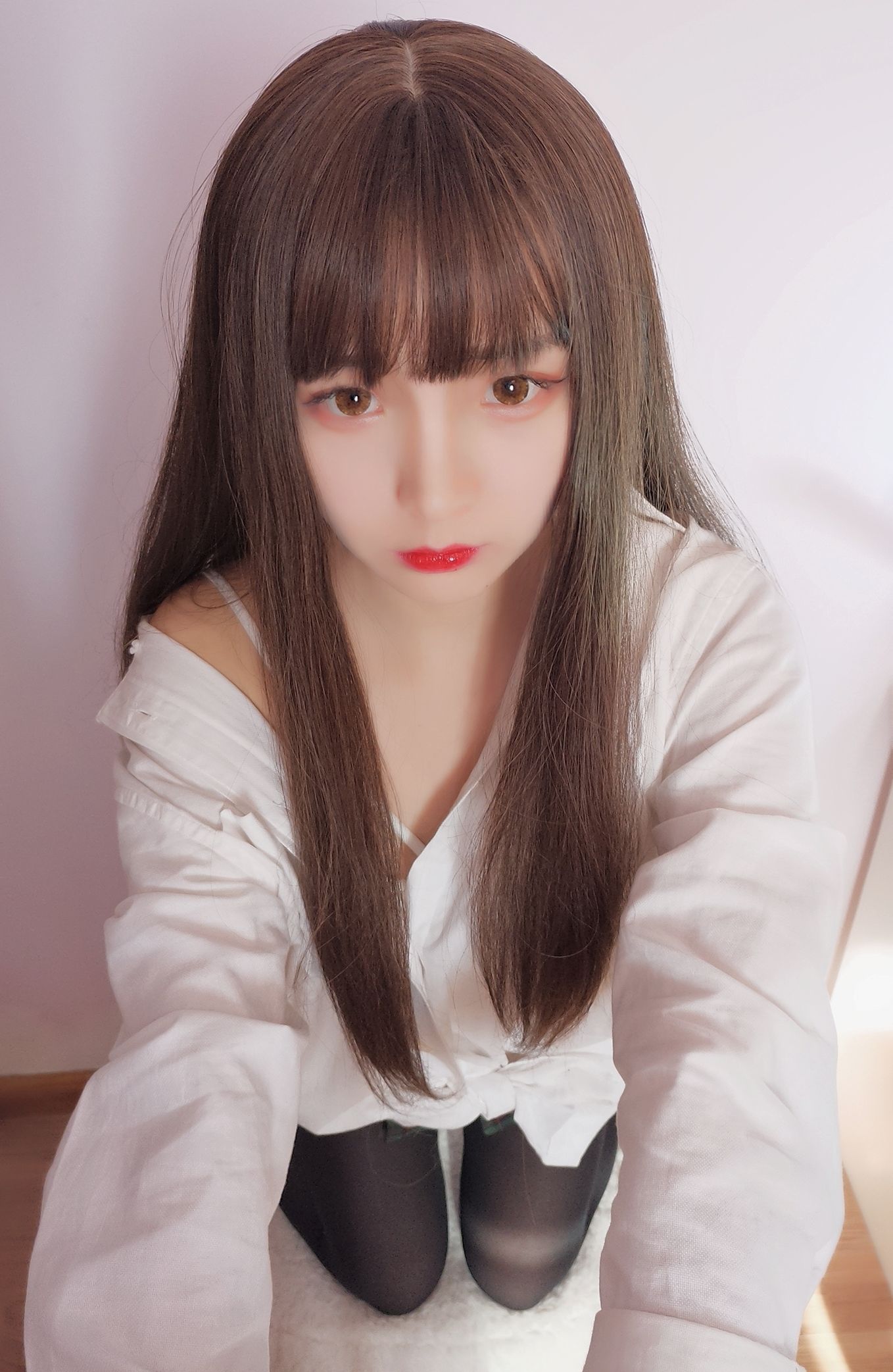Cosplay Ảnh] Mỹ nhân 2D Furukawa Kagura - Áo sơ mi bạn trai