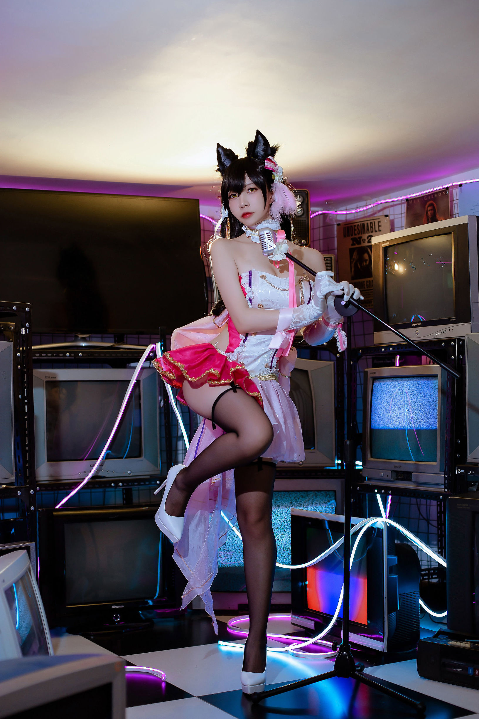 コスプレ写真] 人気のコスプレイヤー ニサ - 犬の眷属の碧藍の愛宕 打歌服