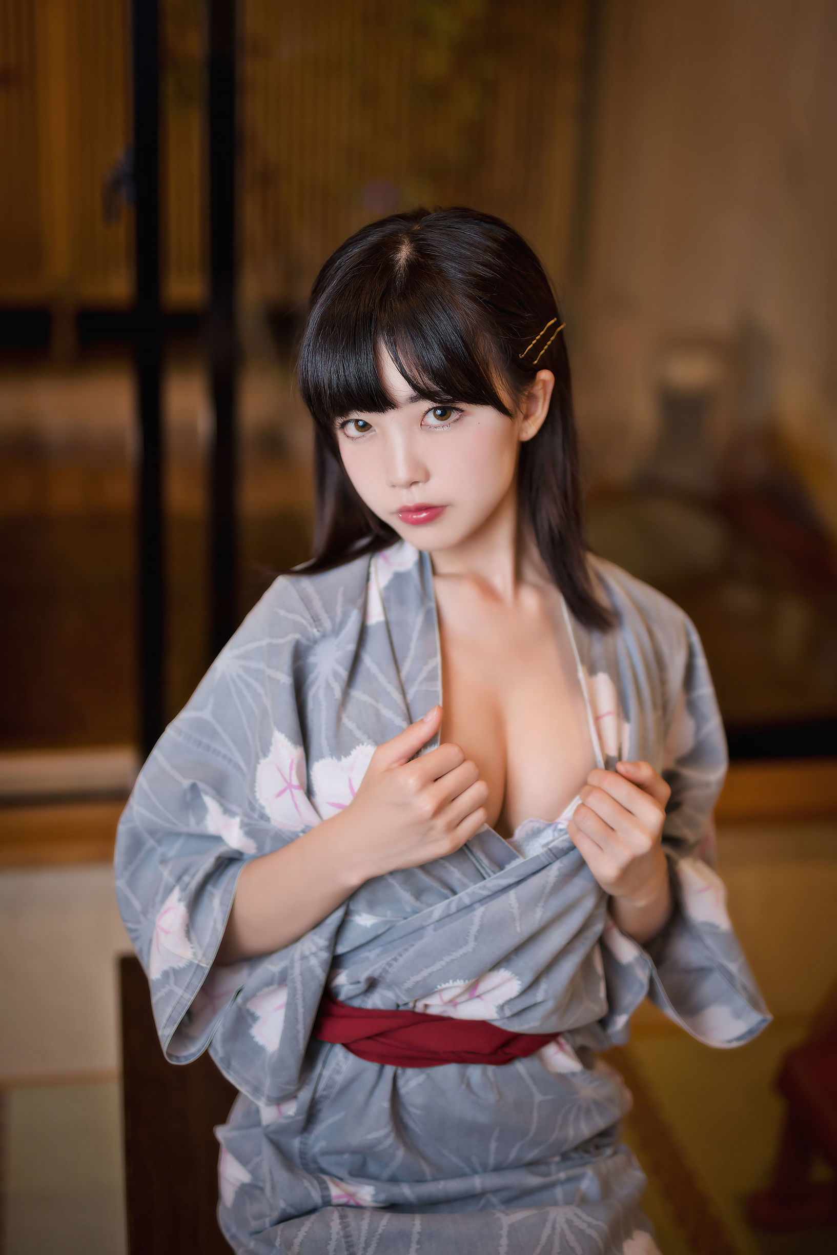 코스프레 사진] 애니메이션 블로거 수먀오 아쿠아 - 유카타