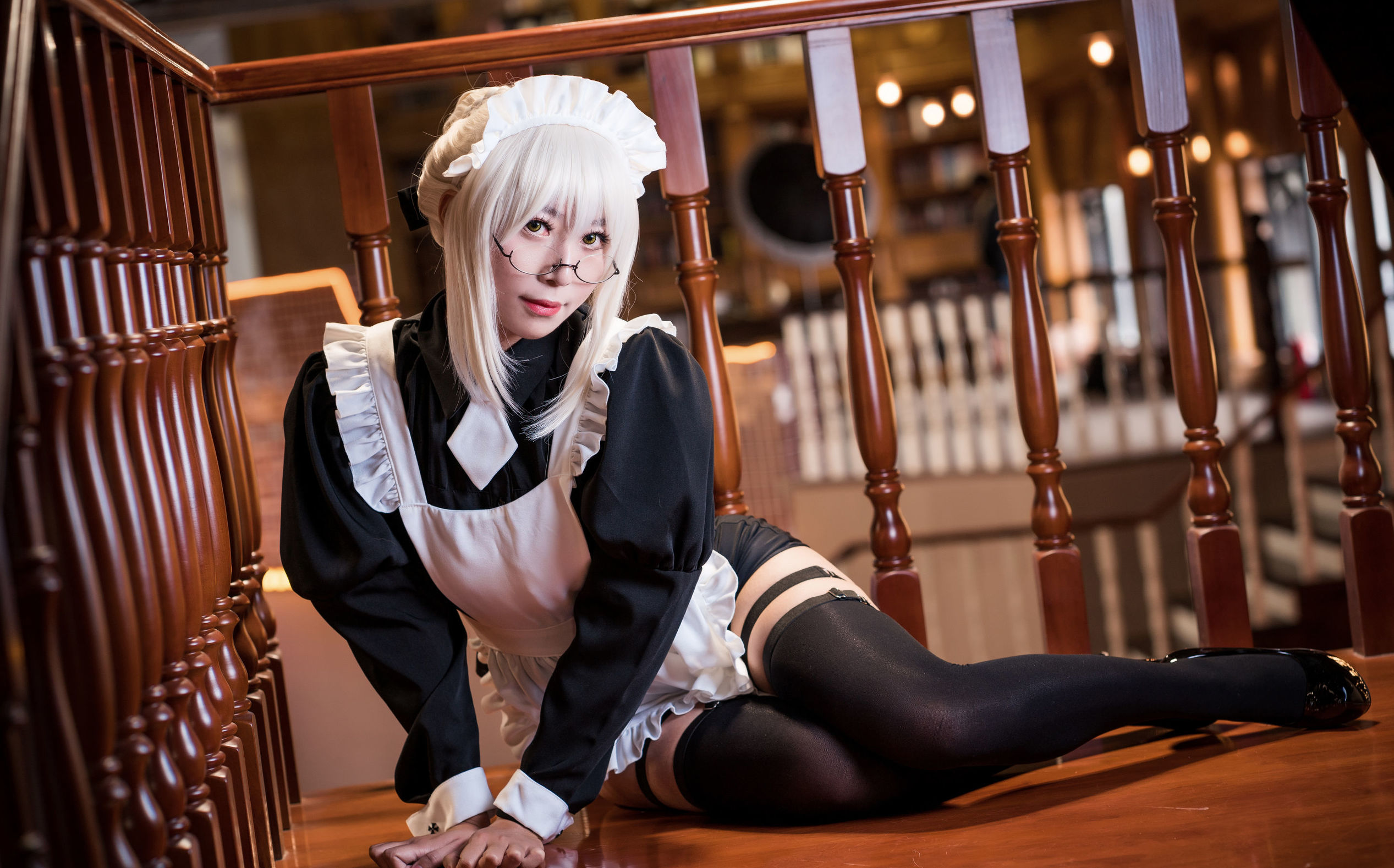 コスプレ写真] アニメブロガーMoneyレイレイ - 95式玉玲珑-黒呆メイド