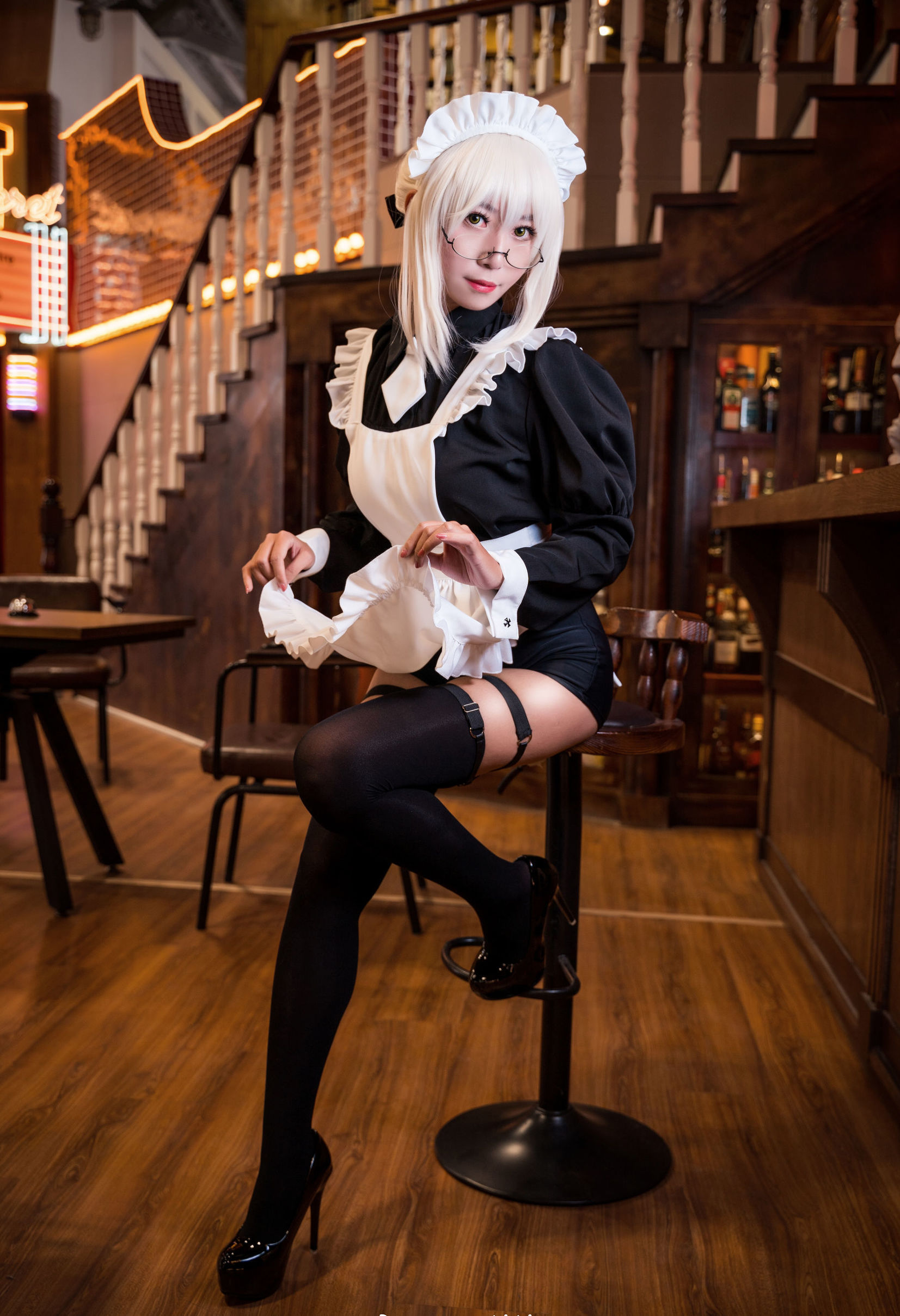コスプレ写真] アニメブロガーMoneyレイレイ - 95式玉玲珑-黒呆メイド