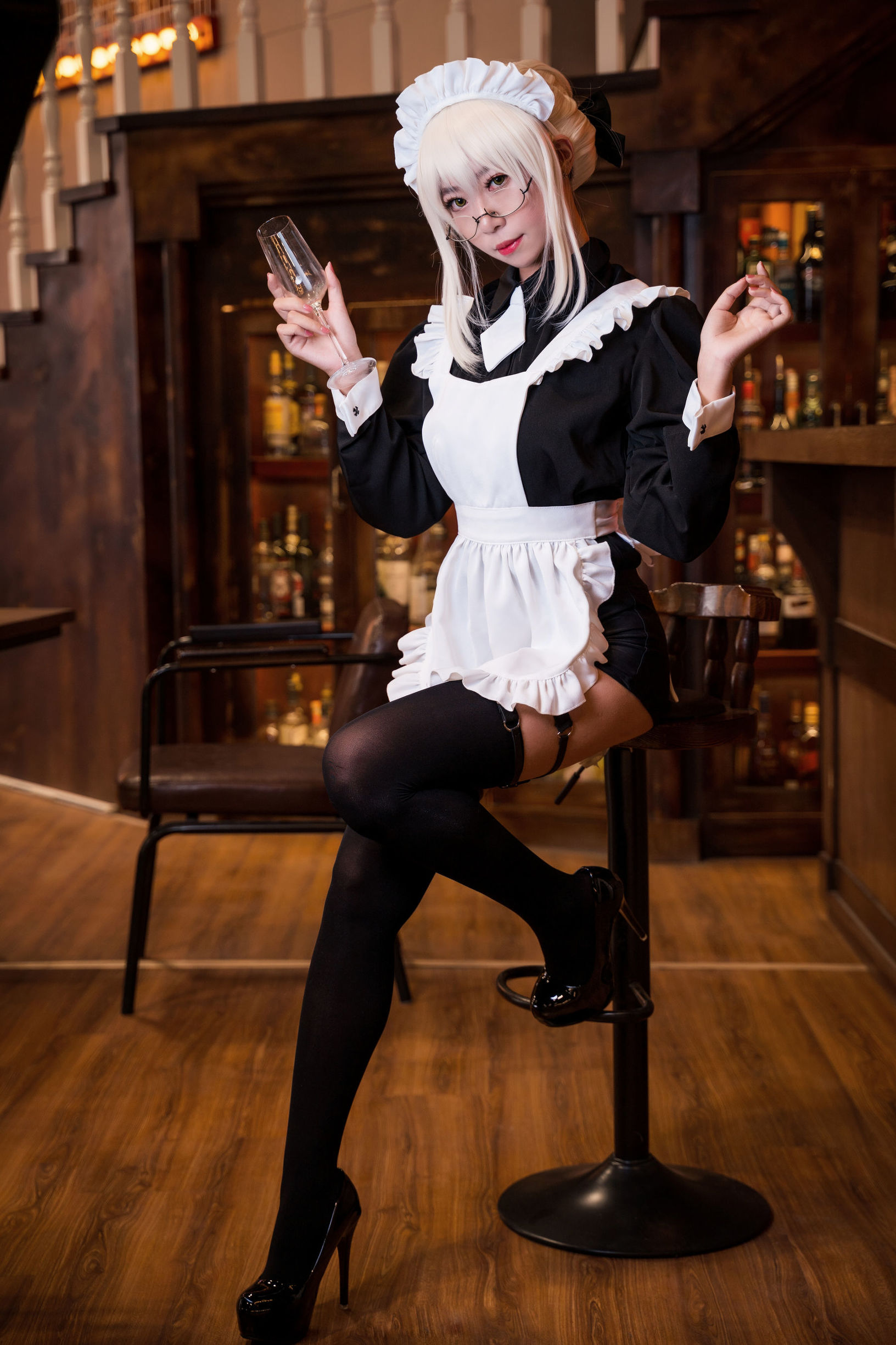 Cosplay寫真] 動漫博主Money冷冷 - 95式玉玲瓏-黑呆女僕
