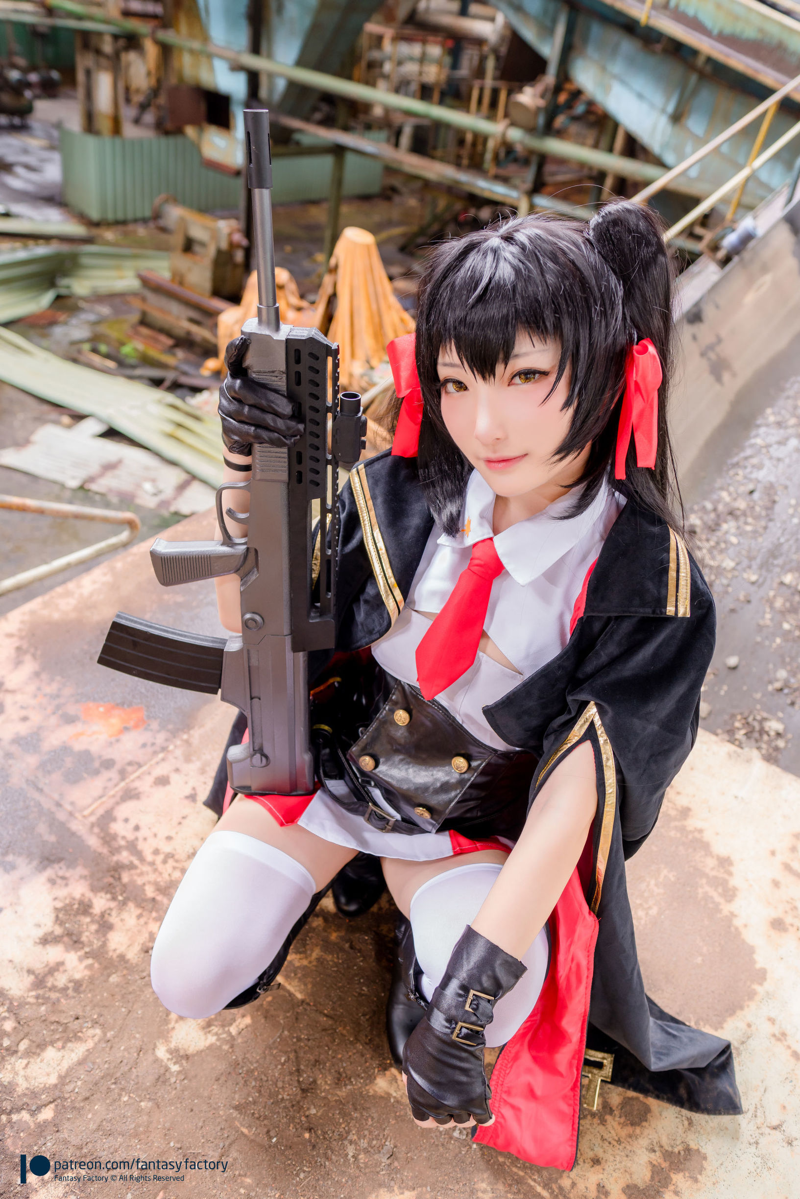 Cosplay Ảnh] Tiểu Đinh 《Fantasy Factory》 - 2019.08 Dưới nước Tất đen Cô gái hàng xóm