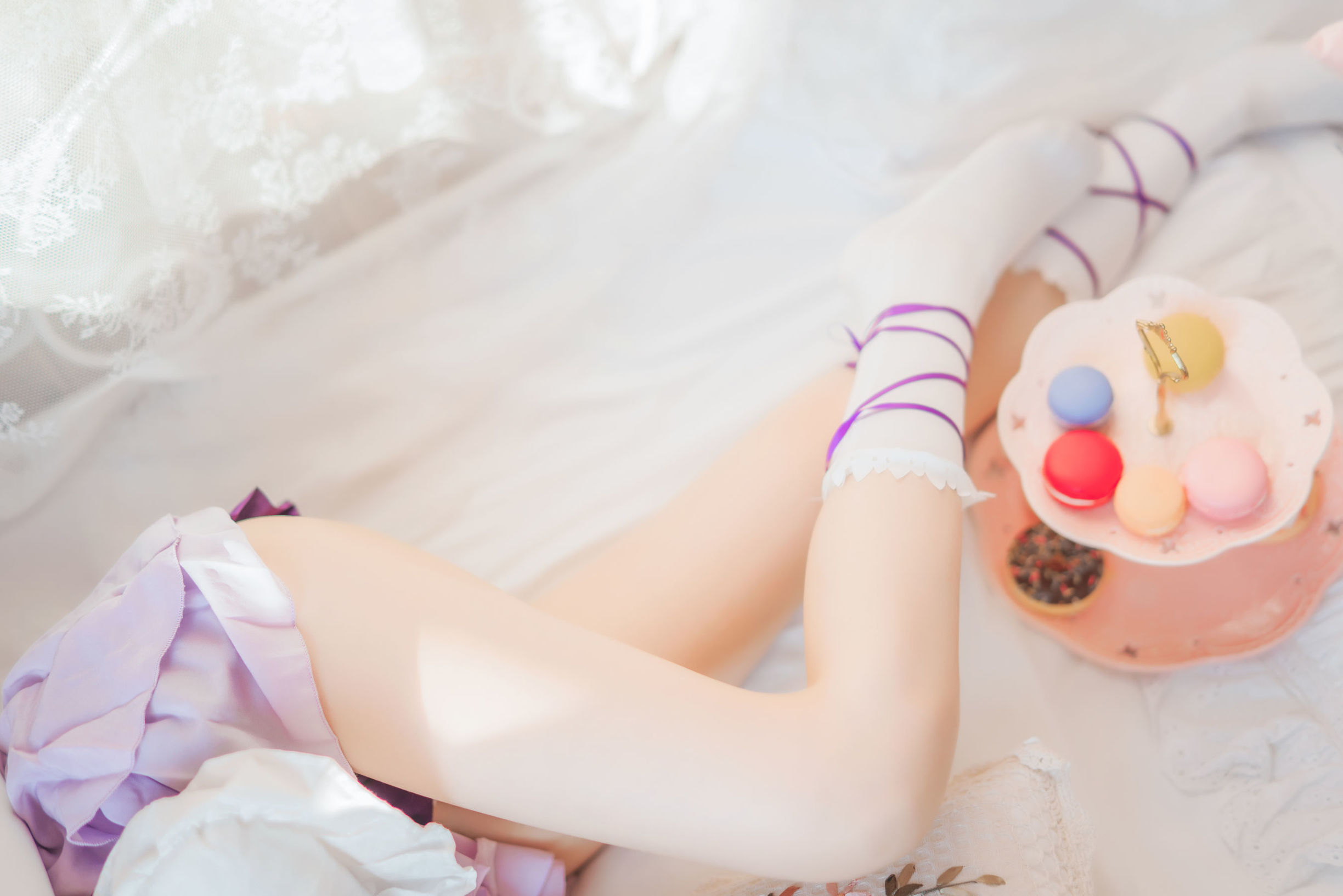 コスプレ写真] 桜桃喵 - レム小睡ドレス