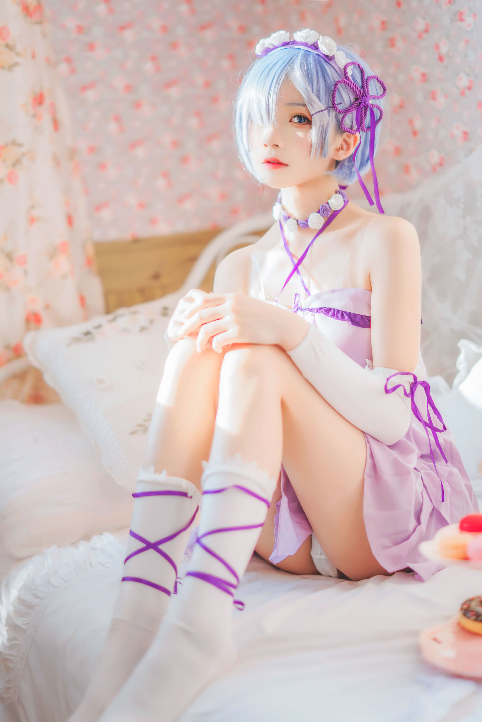 Cosplay Ảnh] Sakuto Nya - Rem Váy Ngủ