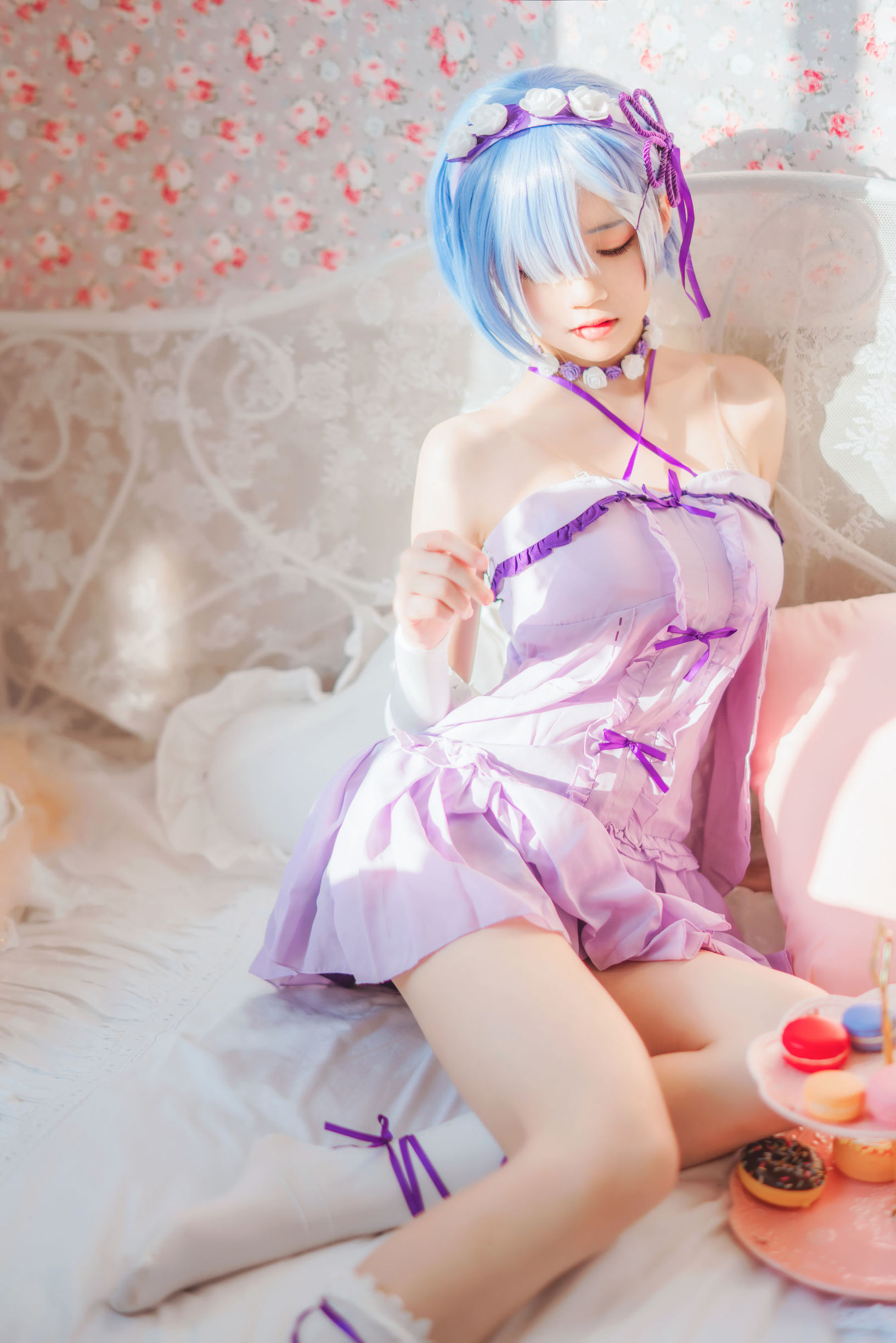 Cosplay Ảnh] Sakuto Nya - Rem Váy Ngủ