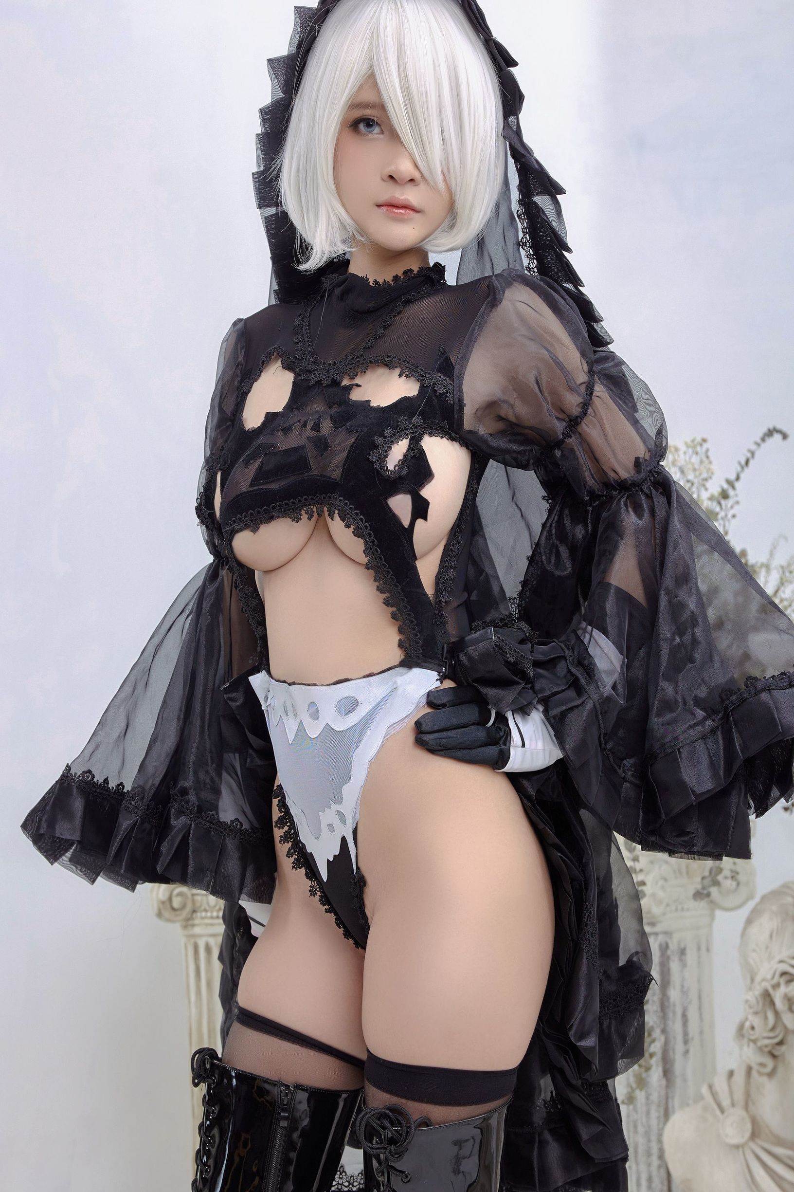 コスプレ写真] Azamiの福利 - 2Bブラックドレス