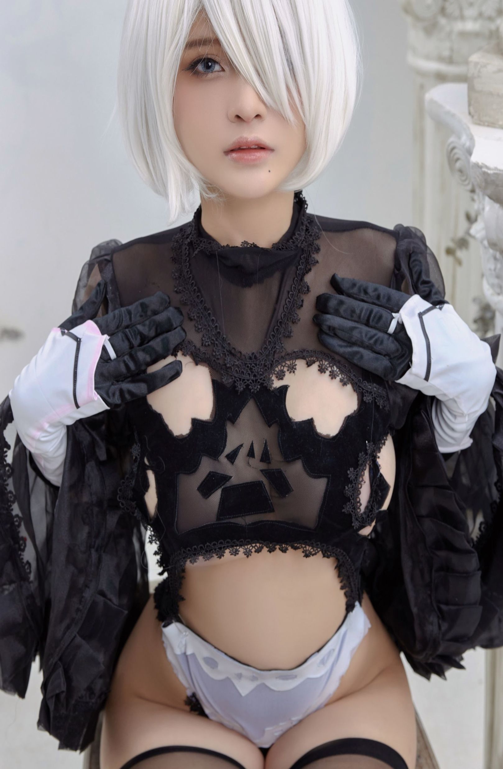 Cosplay寫真] Azami福利 - 2B 黑裙