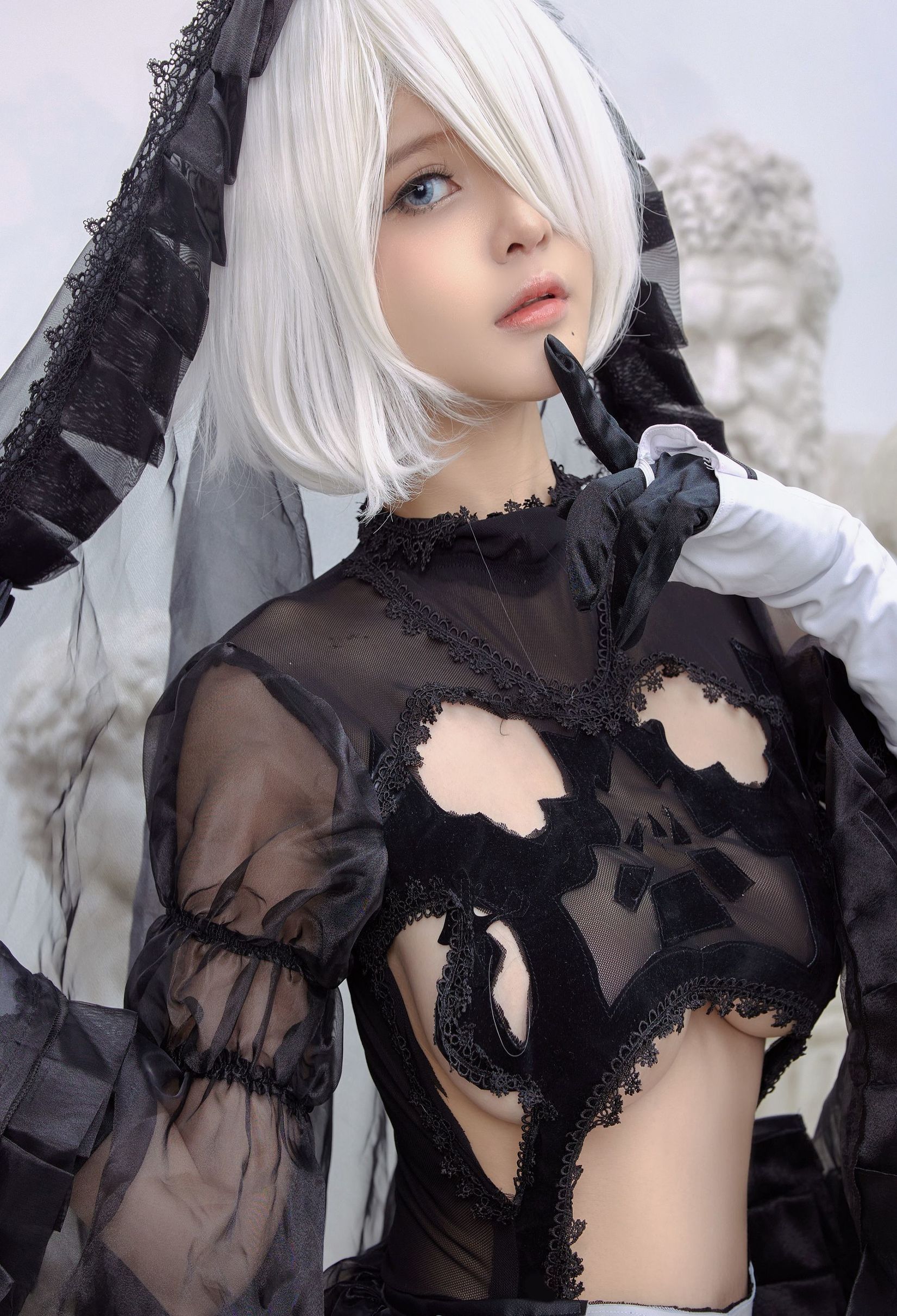 コスプレ写真] Azamiの福利 - 2Bブラックドレス
