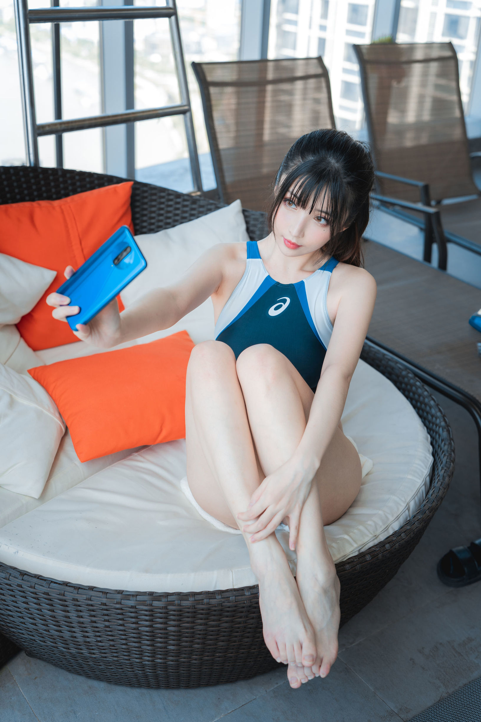 コスプレ写真] COS福利リオコ凉凉子 - 水泳部先輩の特訓時間