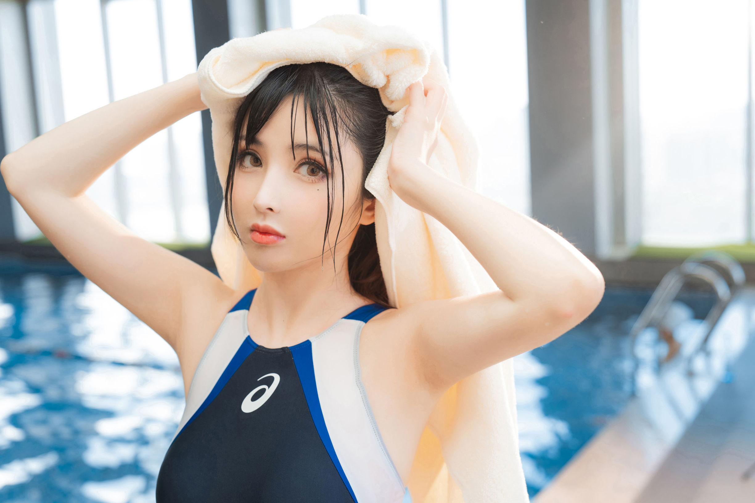 コスプレ写真] COS福利リオコ凉凉子 - 水泳部先輩の特訓時間