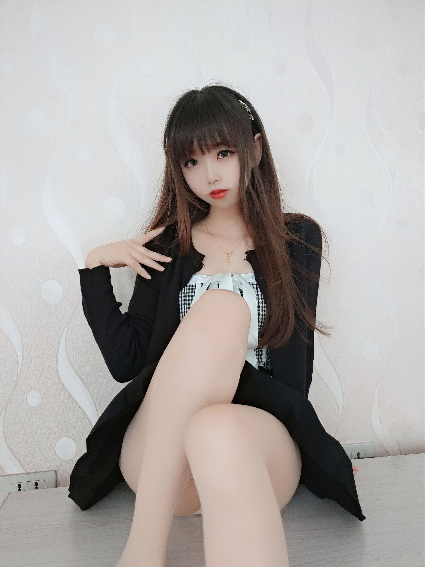 코스프레 사진] 코스 아가씨 설기 - 망사 스타킹 원피스