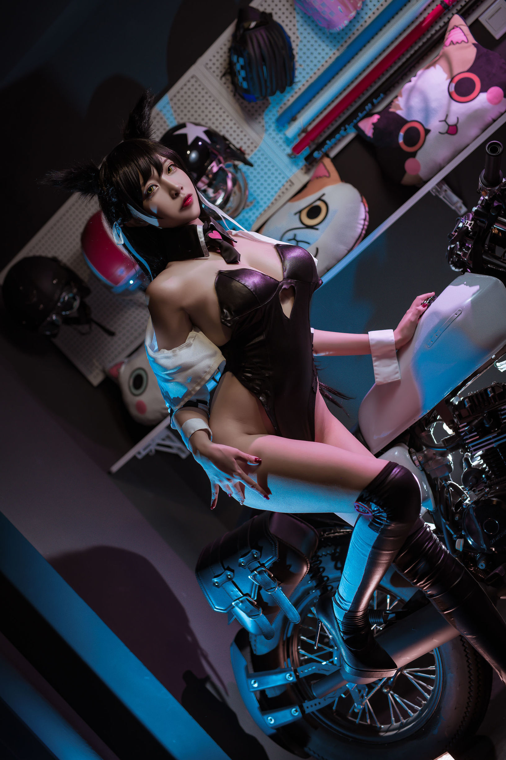코스플레이 사진] 인기 Coser 이사 Nisa - 견의 가족의 아줄 레인 아타고 동인 레이싱