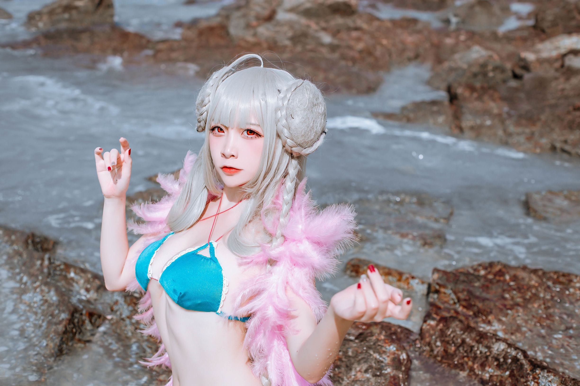 Cosplay寫真] 人氣Coser二佐Nisa - 碧藍航線泳裝