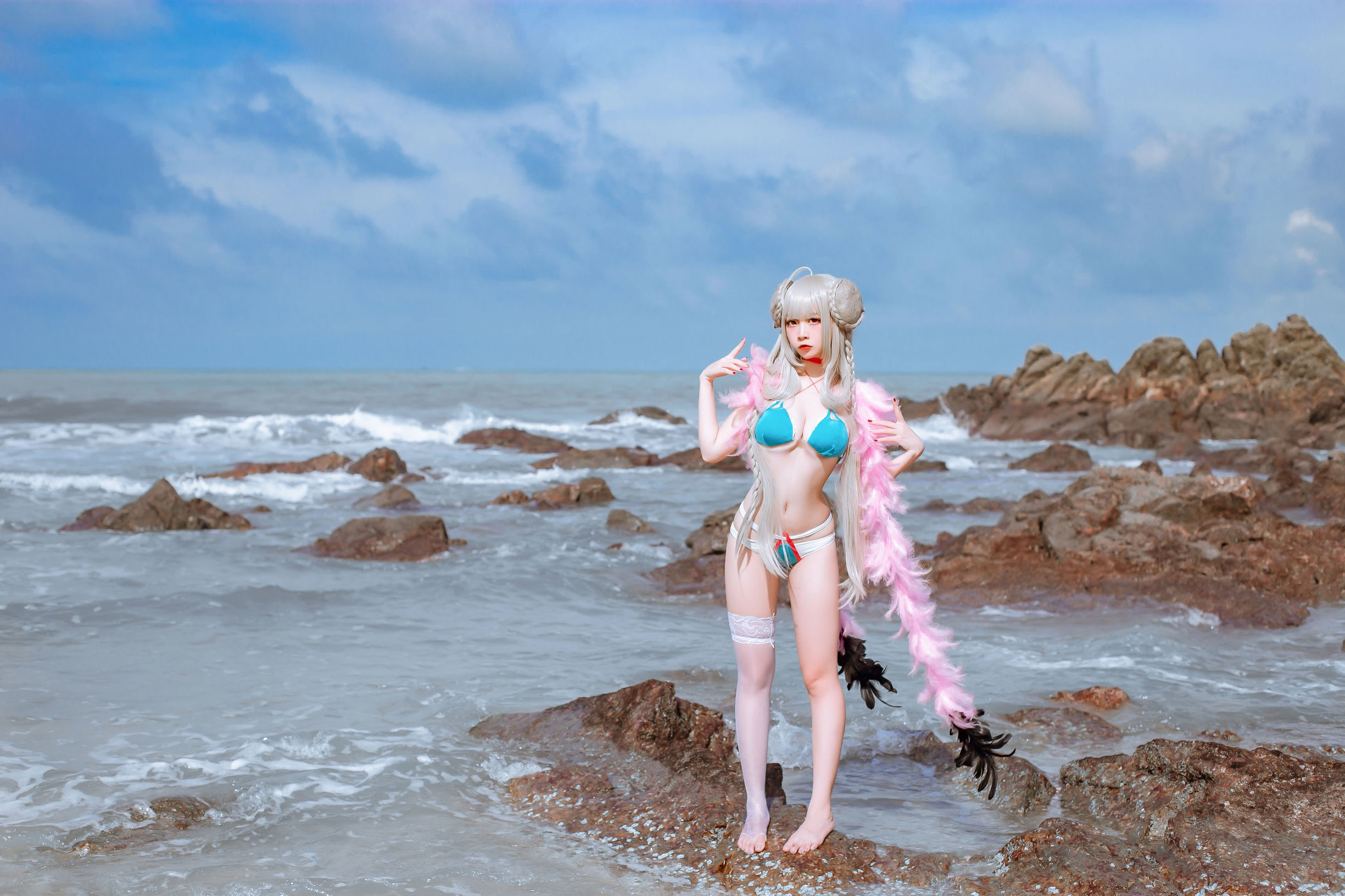 Cosplay寫真] 人氣Coser二佐Nisa - 碧藍航線泳裝