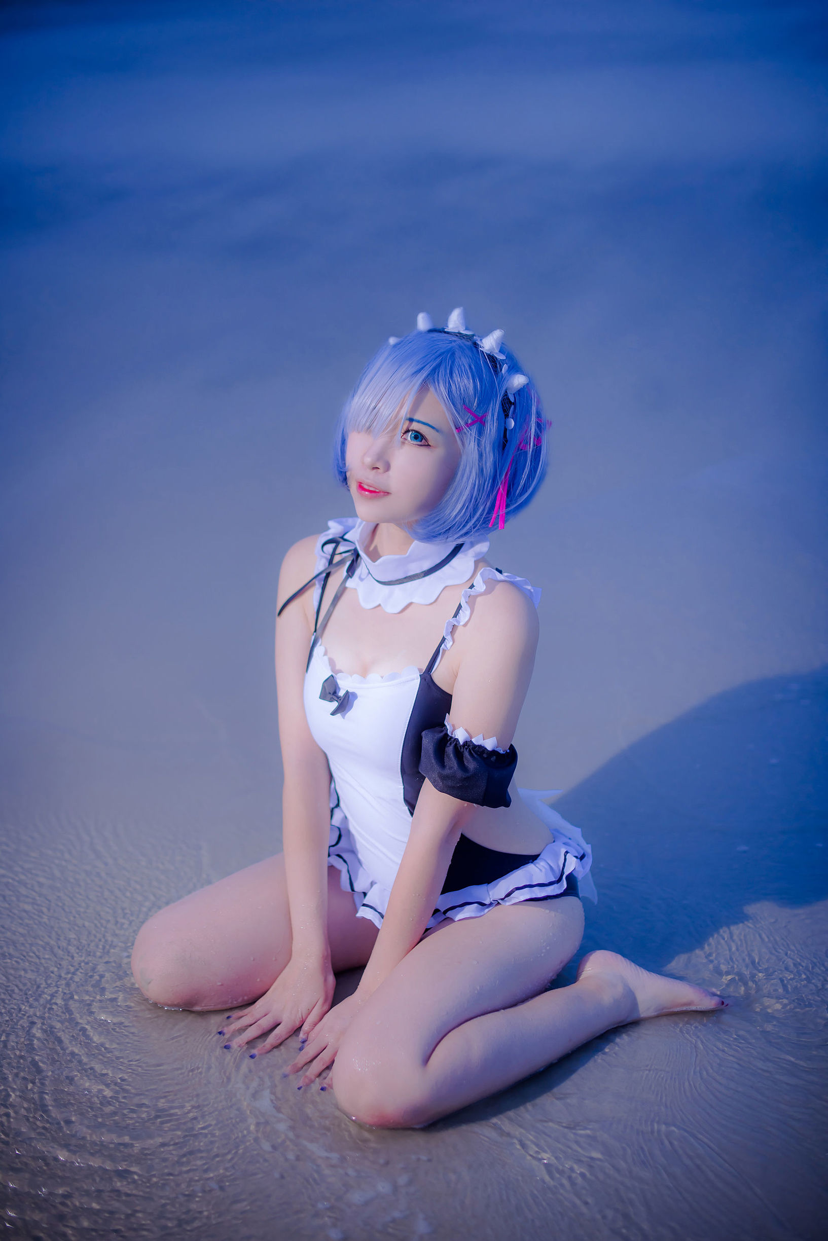 [Cosplay写真] 人气Coser二佐Nisa - 蕾姆泳衣