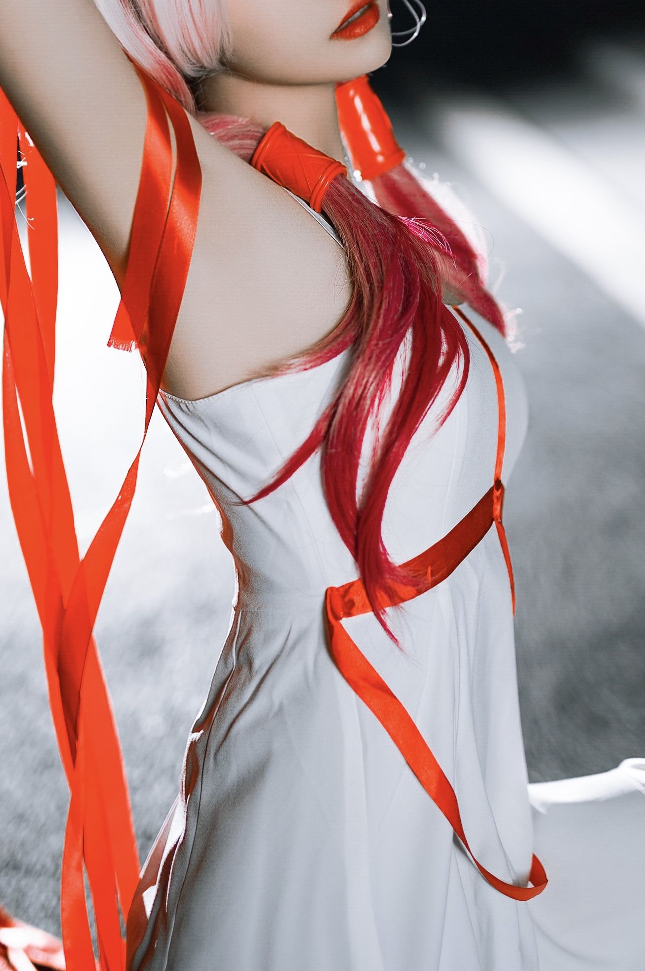 Cosplay寫真] 動漫博主南桃Momoko - 楪祈白裙