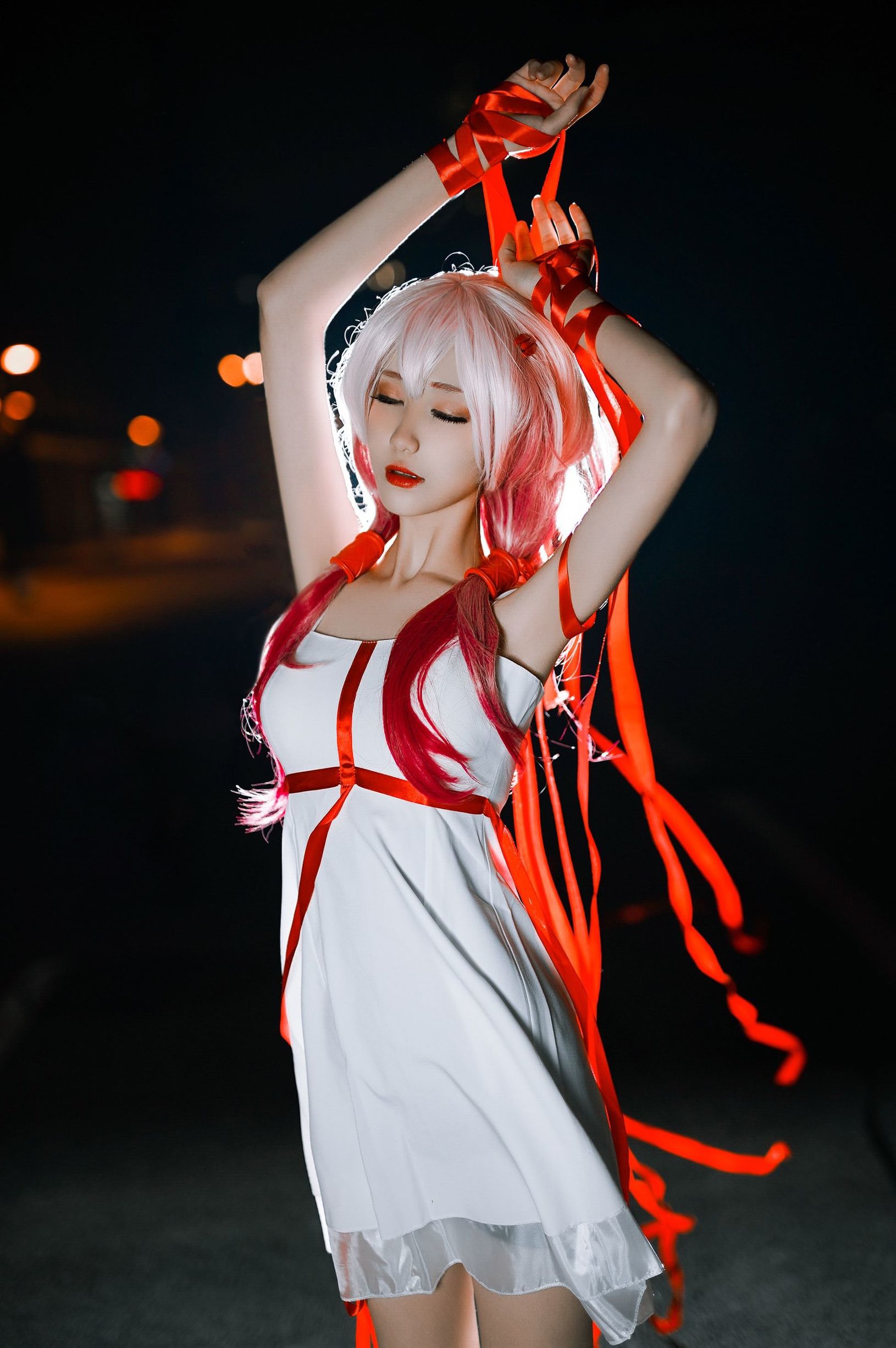 Cosplay寫真] 動漫博主南桃Momoko - 楪祈白裙