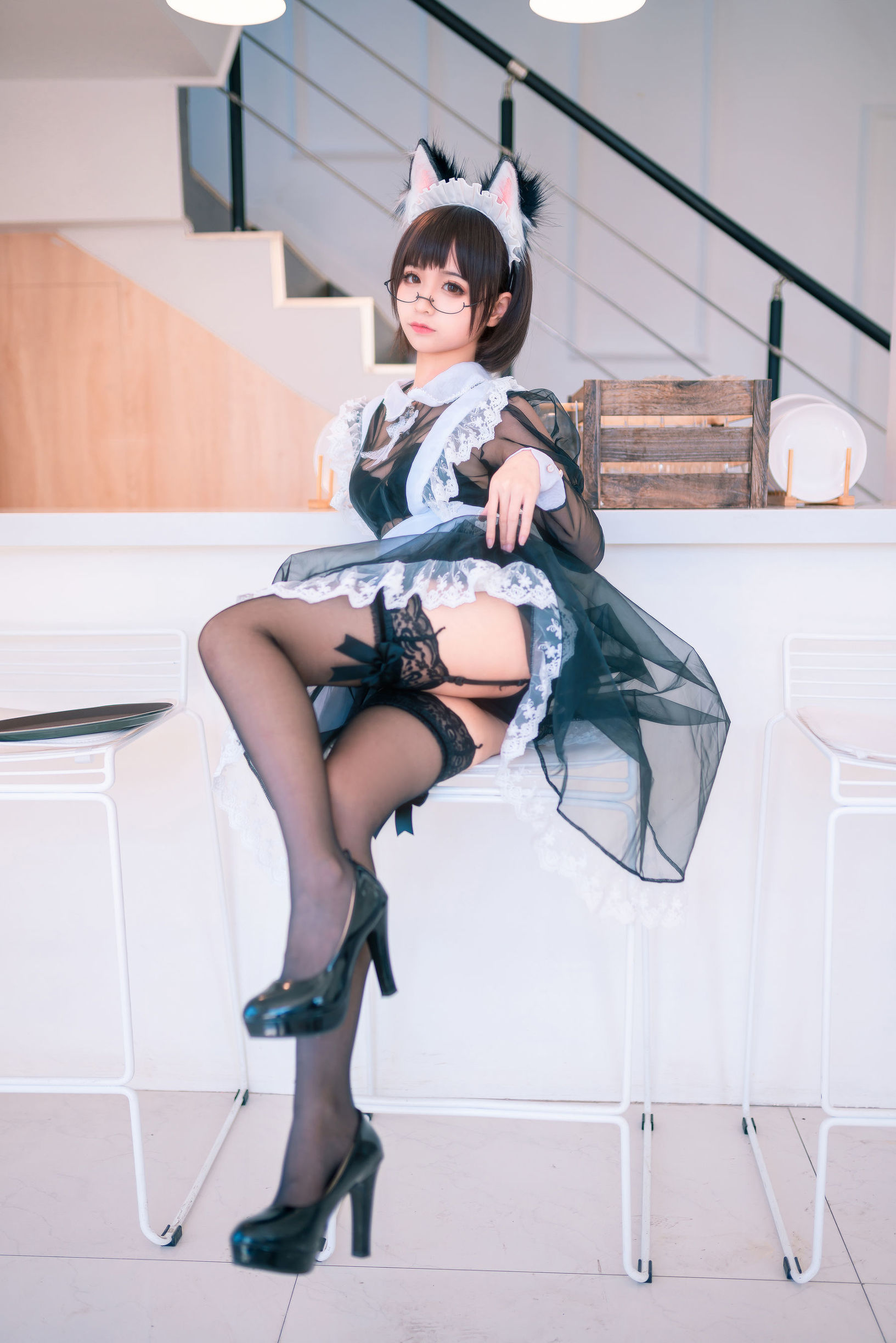 Cosplay Photos] Anime Blogger Chun Mo Mo - Transparent Maid