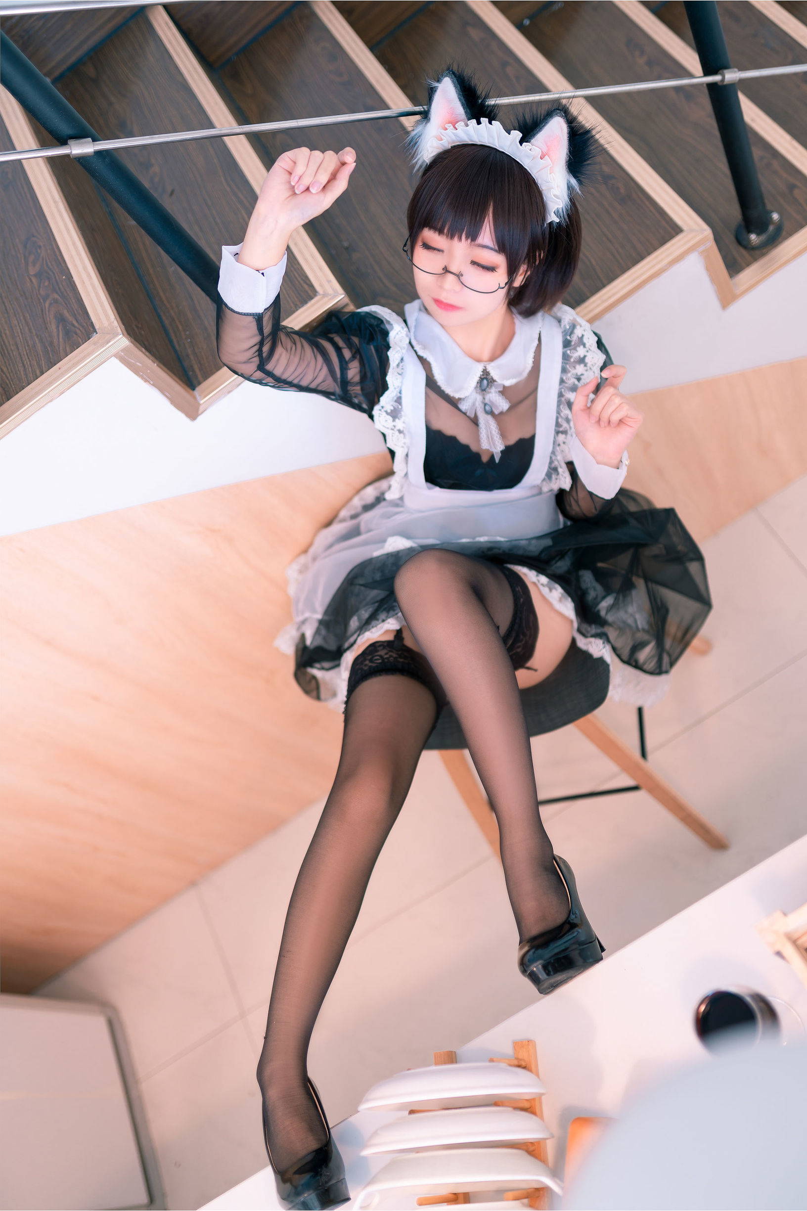 Cosplay Photos] Anime Blogger Chun Mo Mo - Transparent Maid
