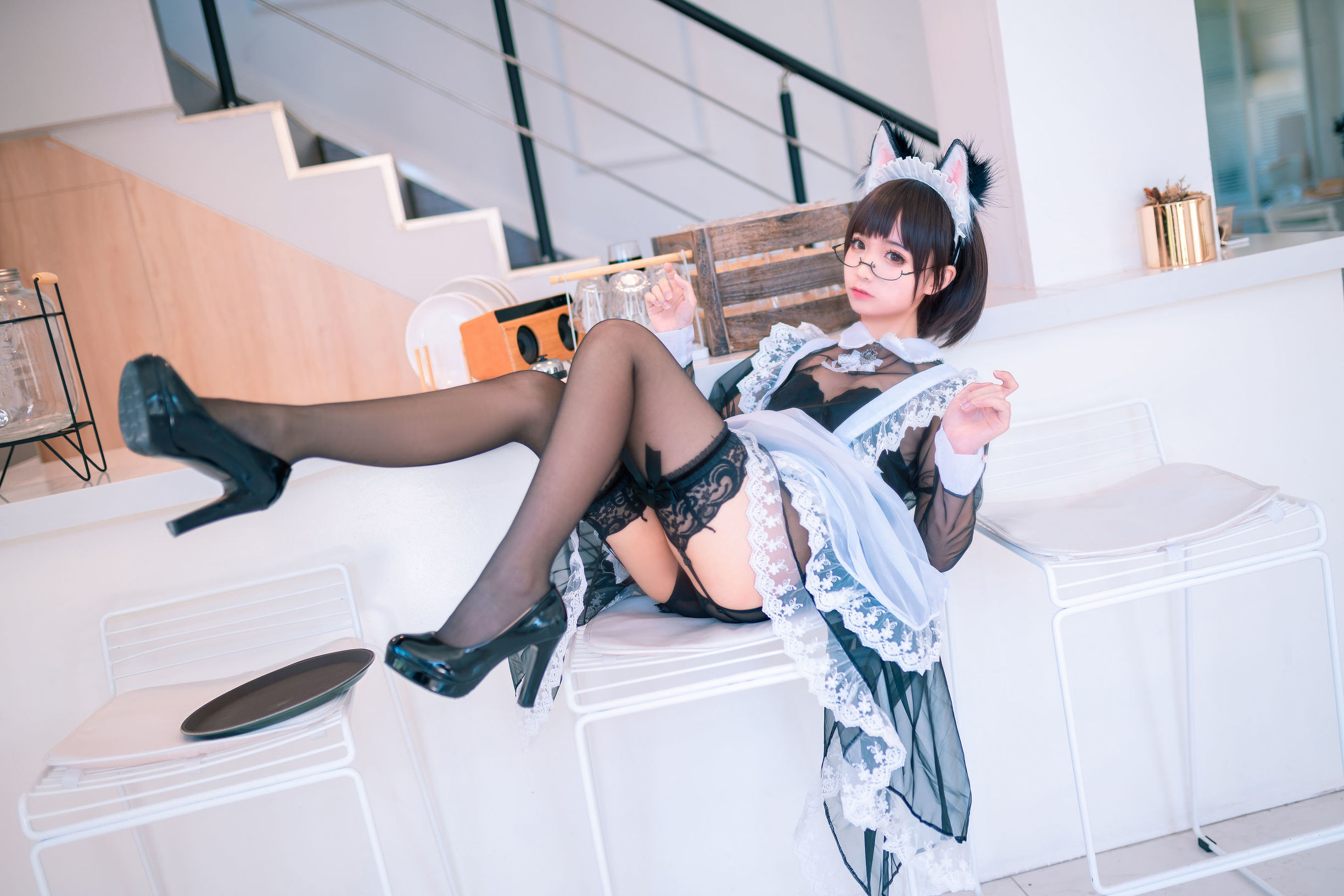 Cosplay Photos] Anime Blogger Chun Mo Mo - Transparent Maid