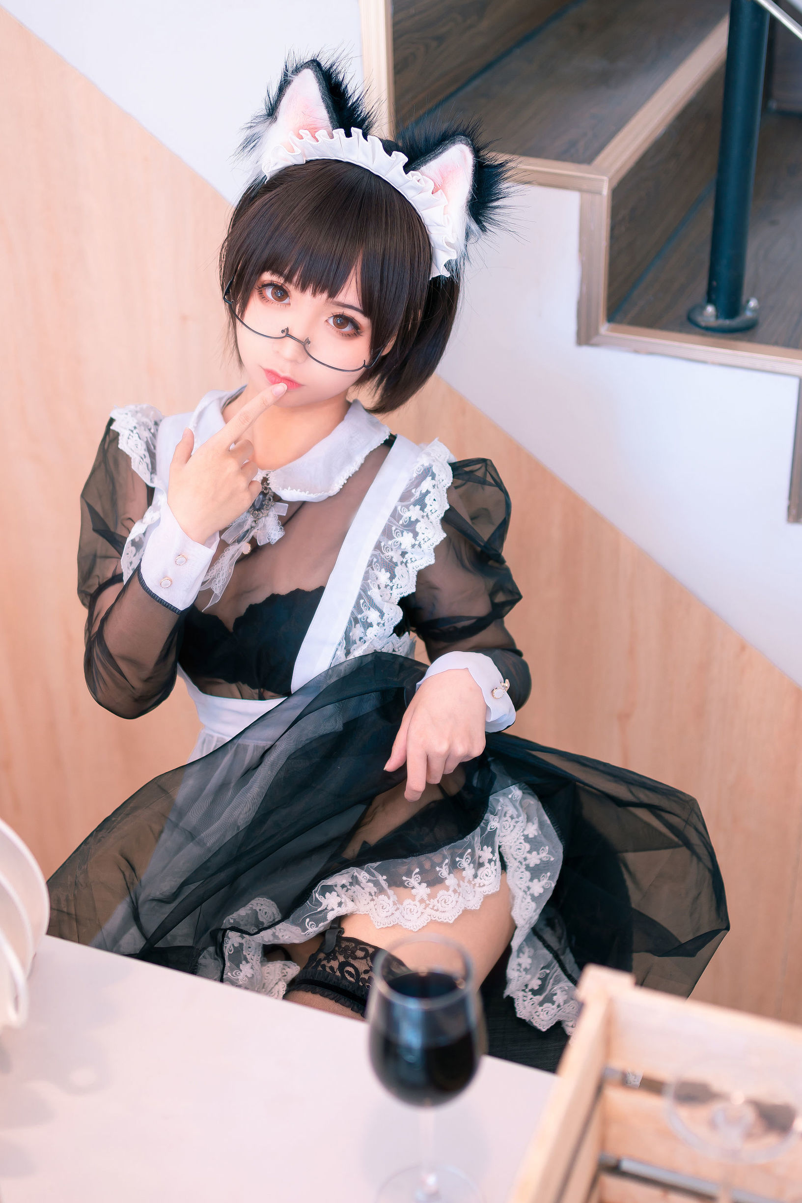 Cosplay Photos] Anime Blogger Chun Mo Mo - Transparent Maid