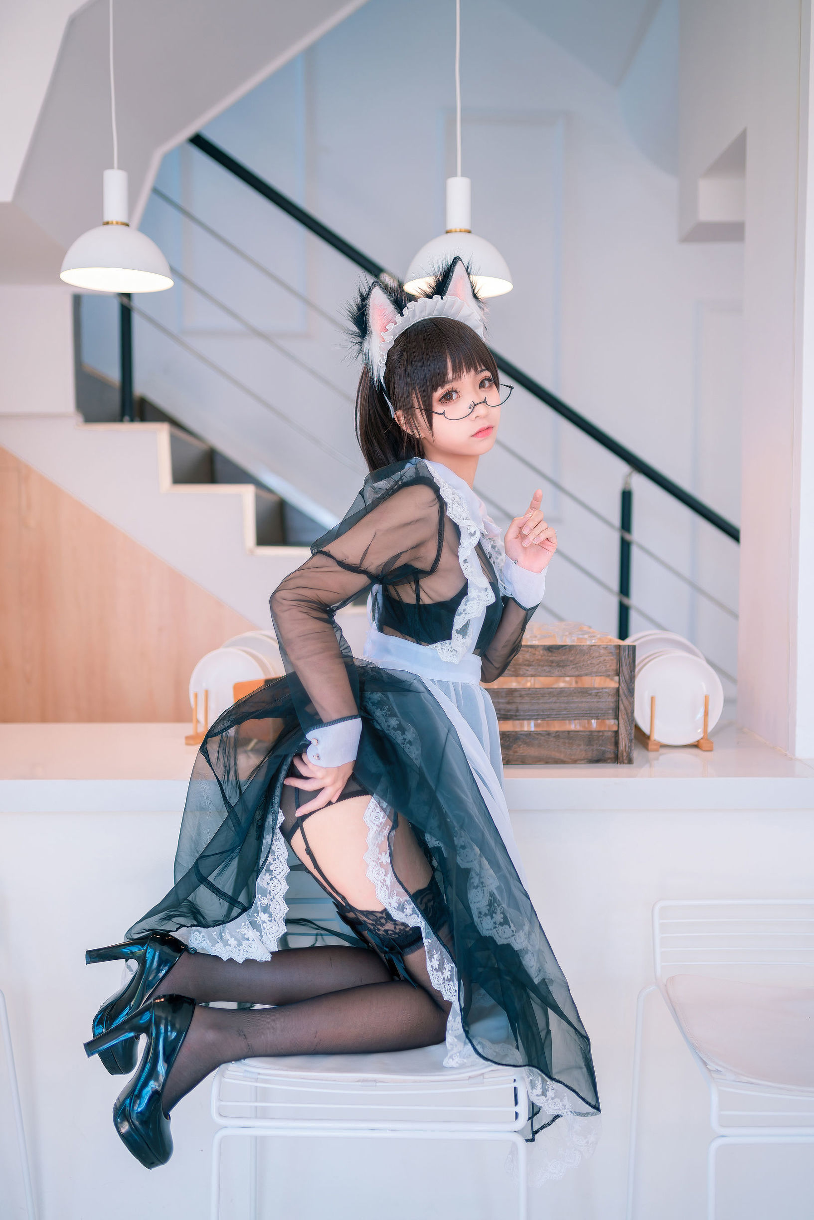 Cosplay寫真] 動漫博主蠢沫沫 - 透明女僕