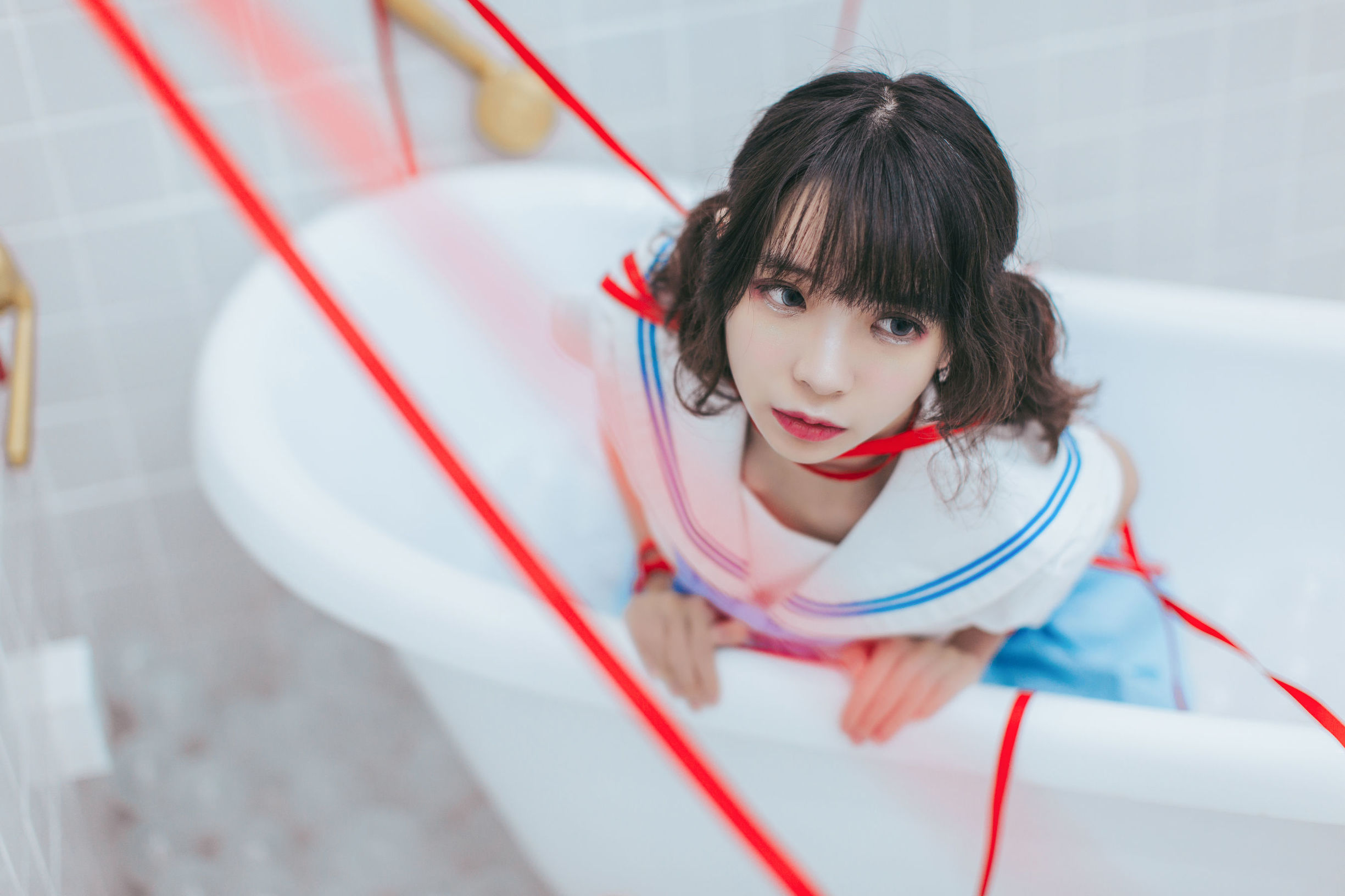 Cosplay 照片] 瘋貓ss - 浴室JK