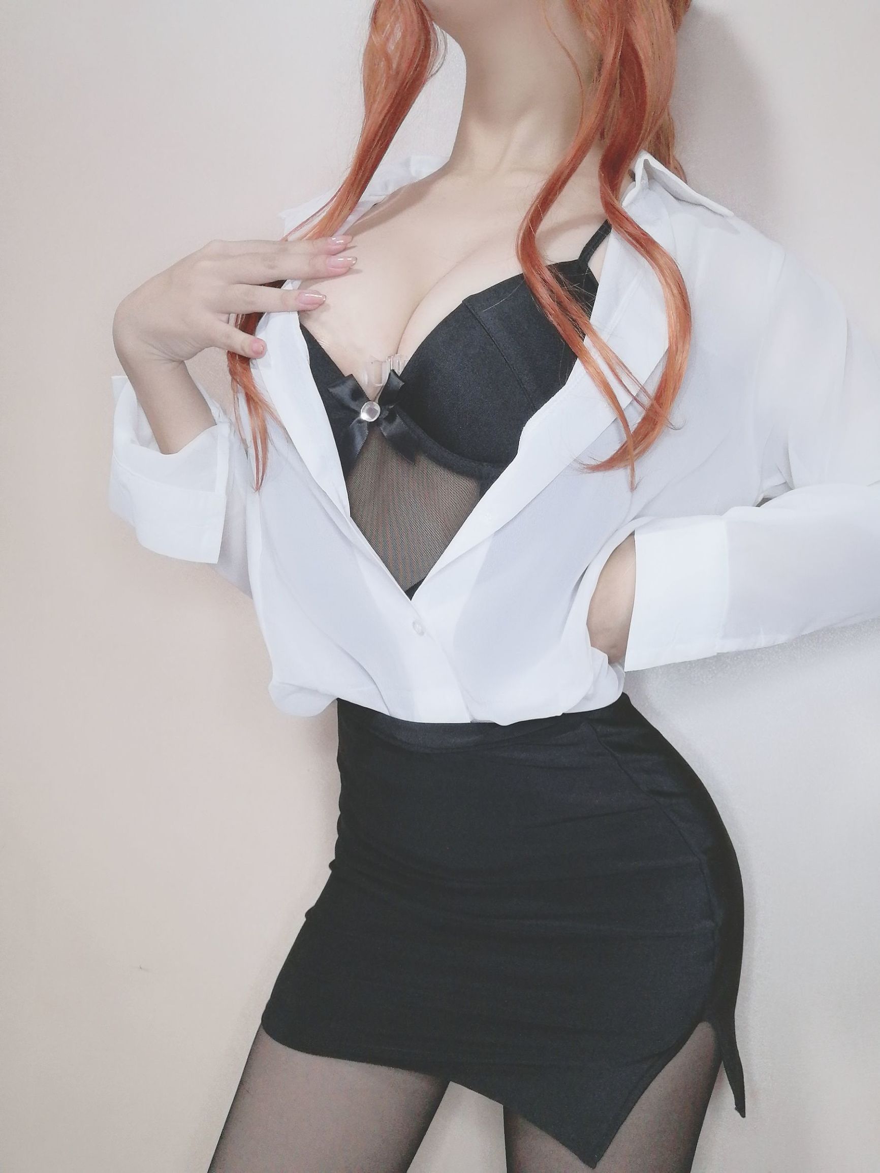 Cosplay Photos] Yuyuan Yuko SJ_ - Black Silk Female Teacher