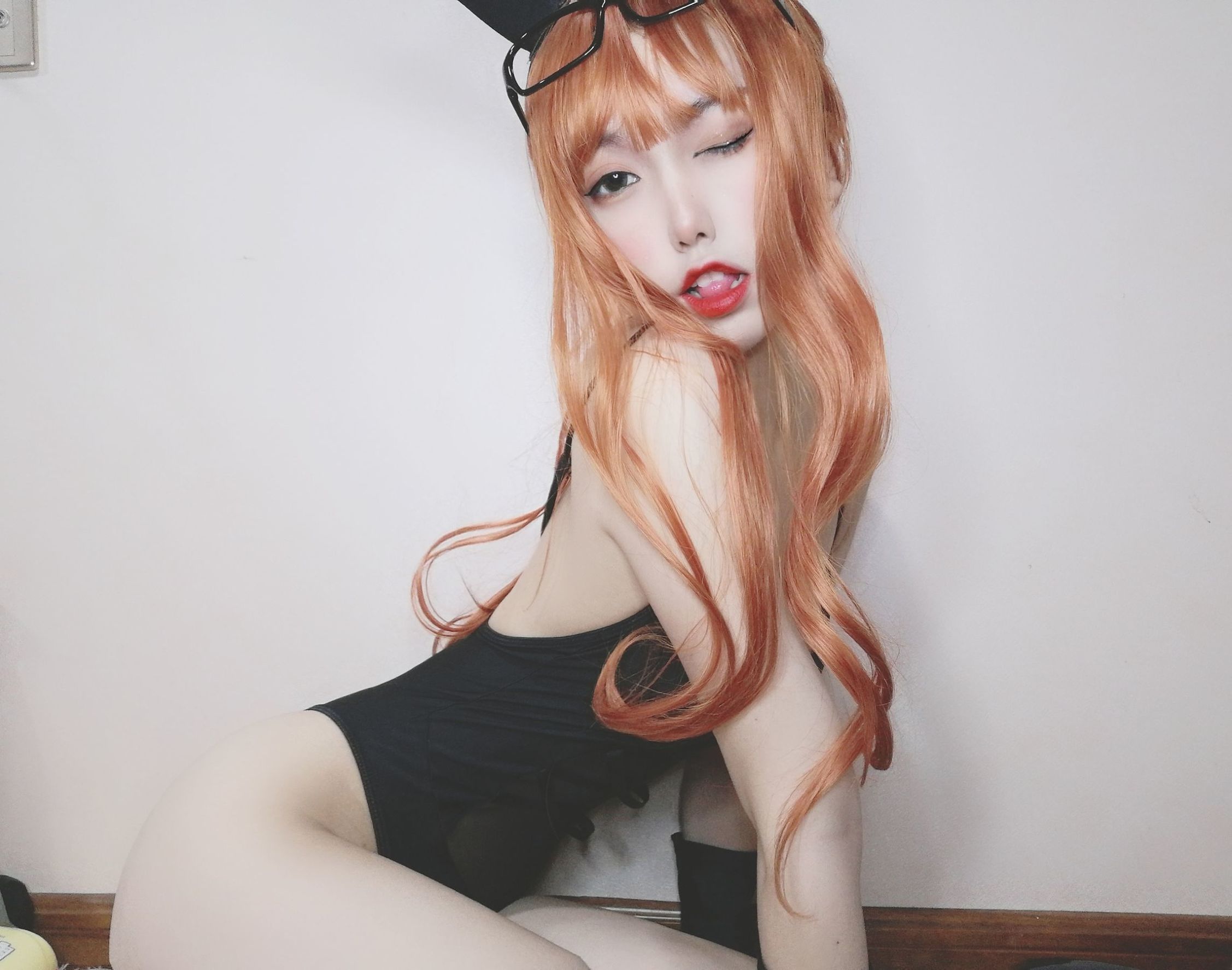 Cosplay写真] イモエンゆうこSJ_ - 黒ストッキングの女教師