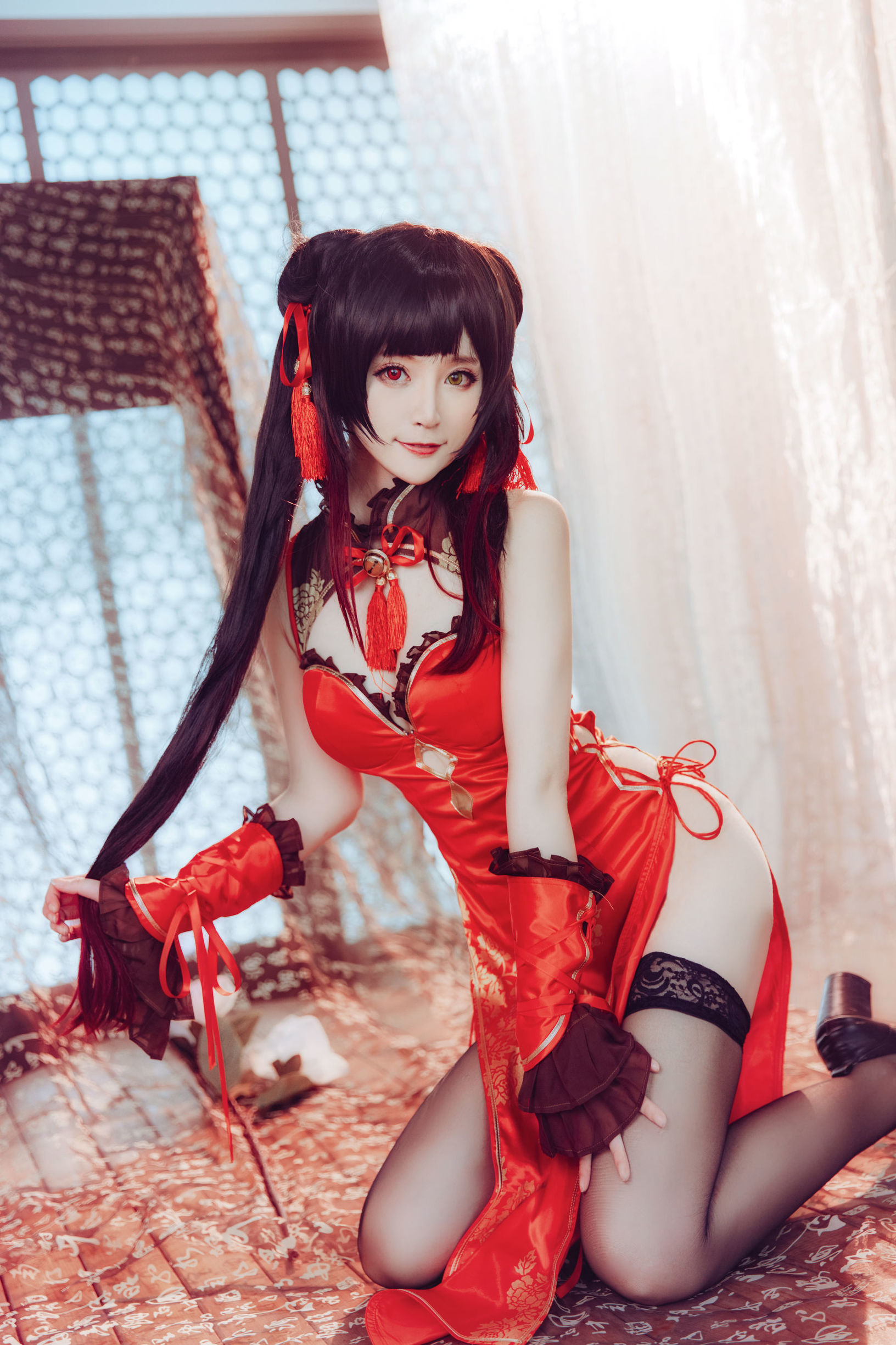 Cosplay寫真] 萌寵博主yui金魚 - 時崎狂三 旗袍