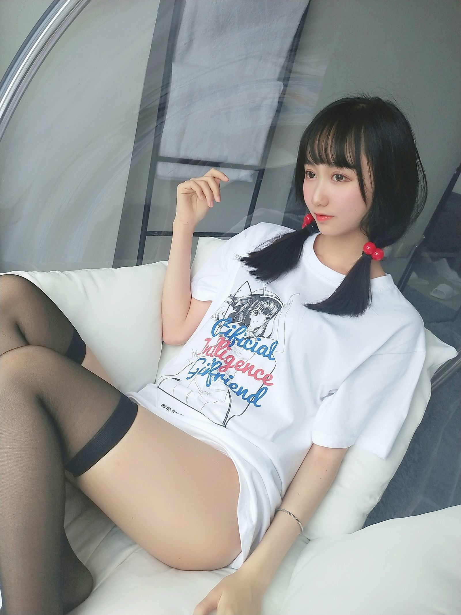 Cosplay寫真] 萌系小姐姐木綿綿OwO - 智能型女友 T恤