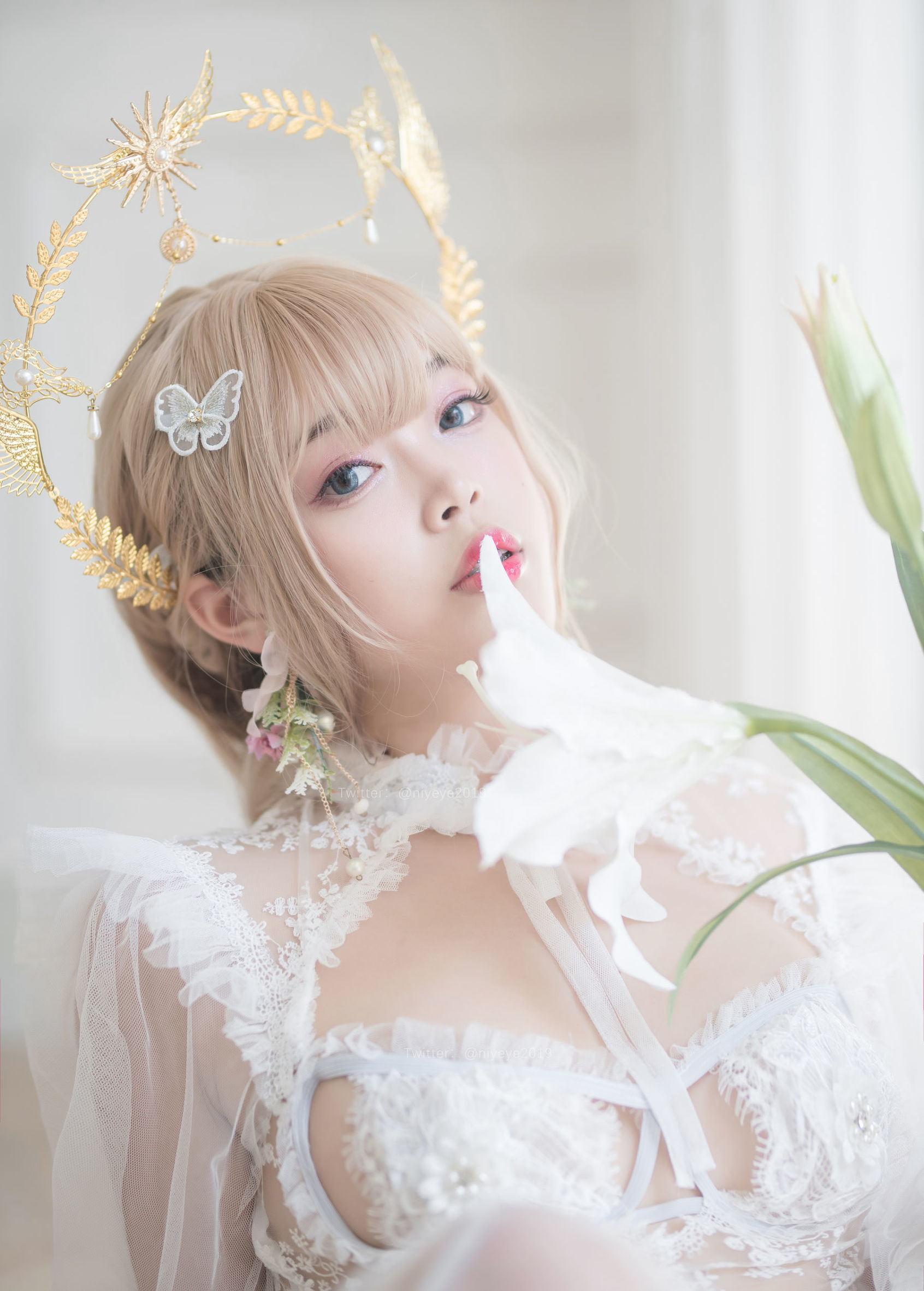 Cosplay Ảnh] Cô Nàng Kiểu Moe - Bạch Dạ - Cô Dâu Ngọc Trai