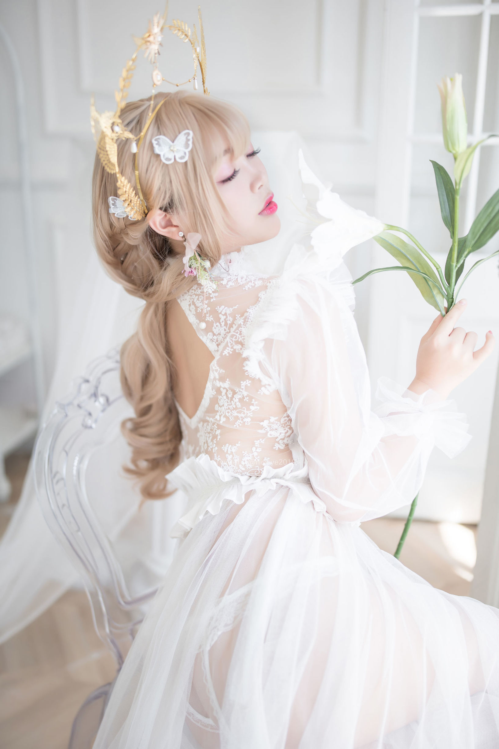 コスプレ写真] 萌え系お姉さん-バイエ- - 真珠花嫁