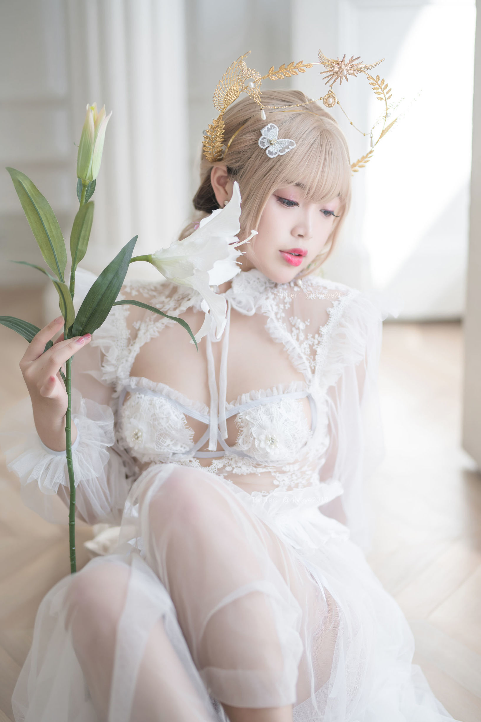 Cosplay Ảnh] Cô Nàng Kiểu Moe - Bạch Dạ - Cô Dâu Ngọc Trai