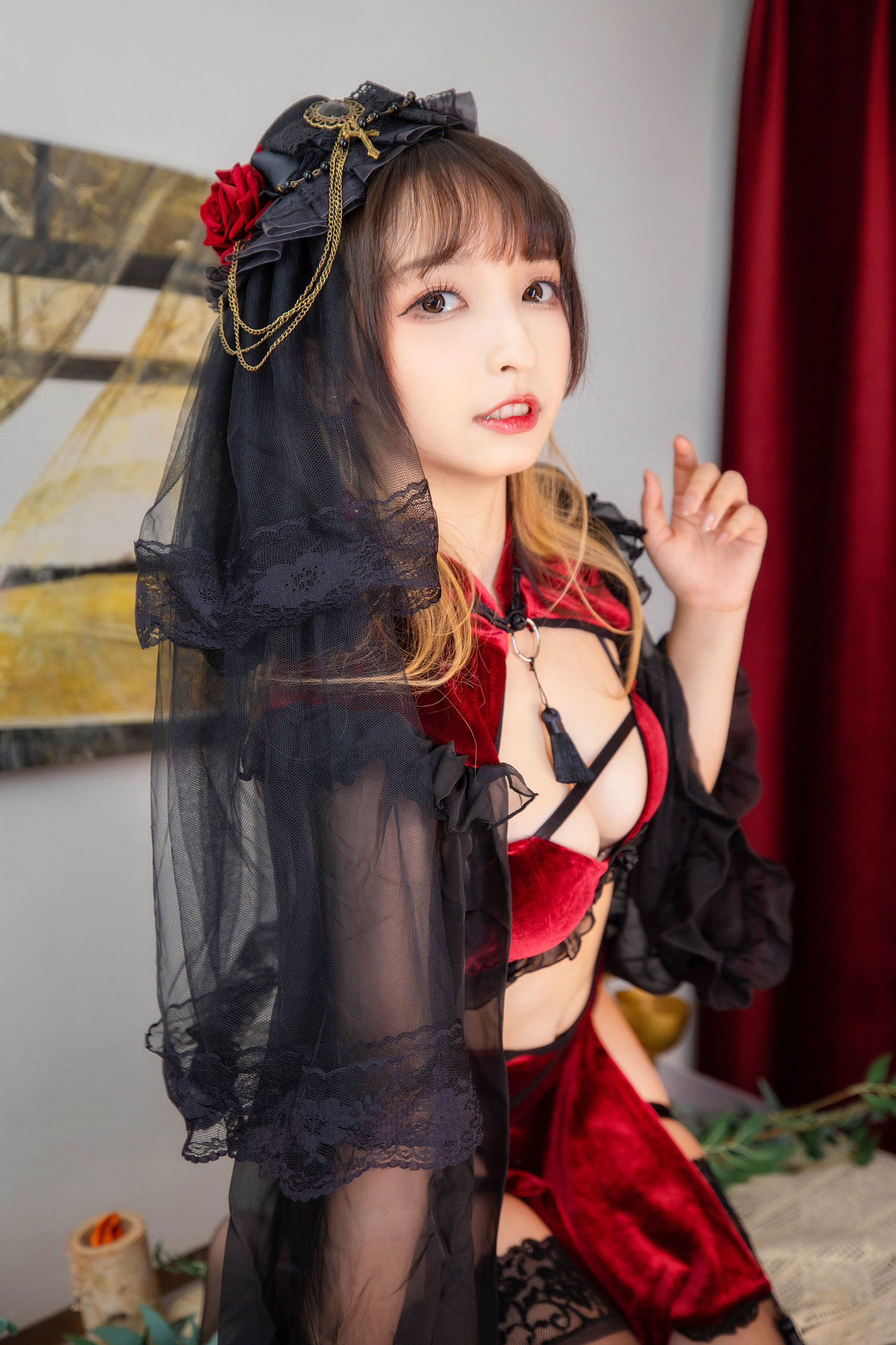 코스프레사진] 로리 카루라자카 마후유의 트릭 무제한 - 체리 소녀