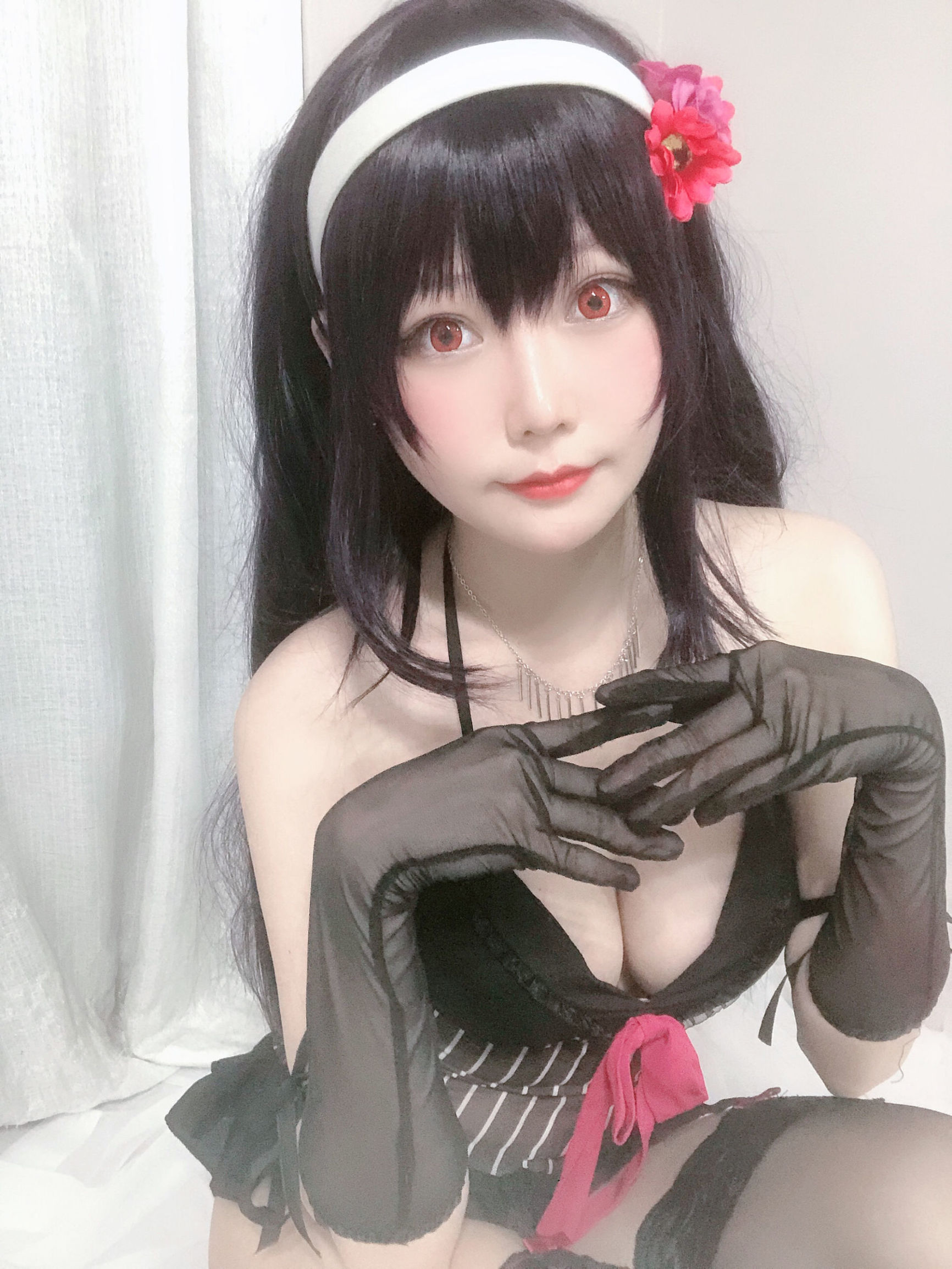 Cosplay寫真] 香草喵露露 - 詩羽學姐睡衣