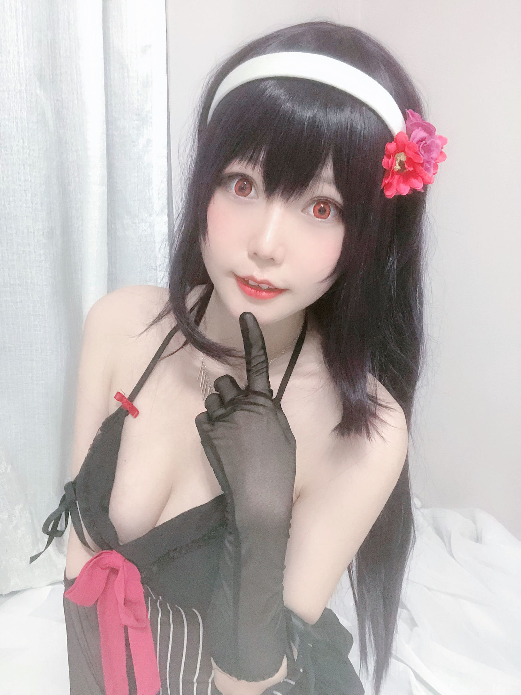 Cosplay Photos] Xiang Cao Miao Lu Lu - Shi Yu Senpai Pajamas