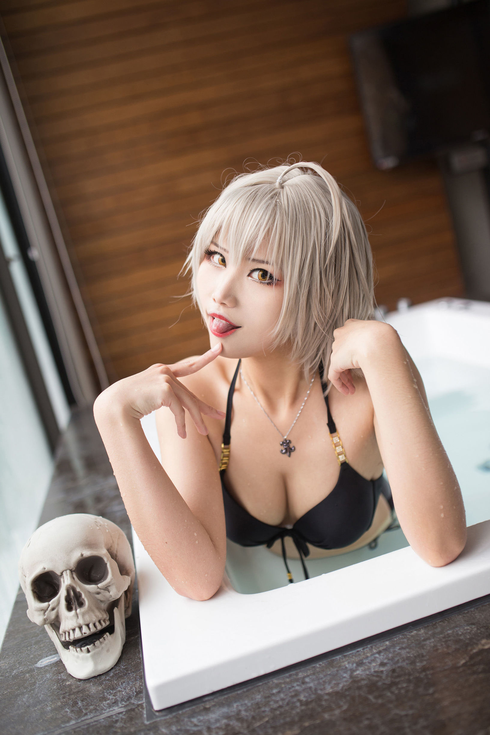 Cosplay寫真] Coser萱-KaYa - 黑贞 黑呆毛內衣