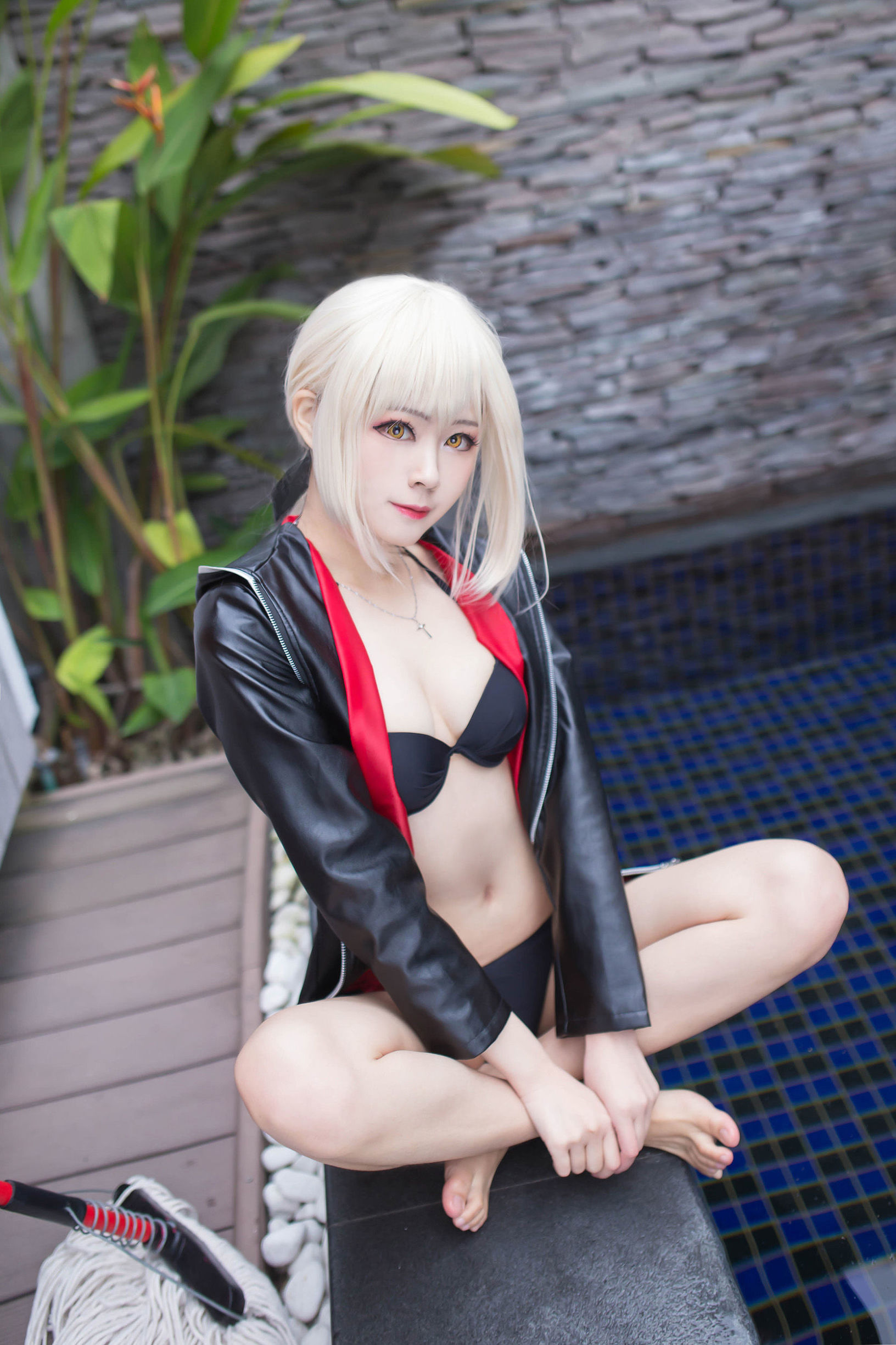 [Cosplay写真] Coser萱-KaYa - 黑贞 黑呆毛下着