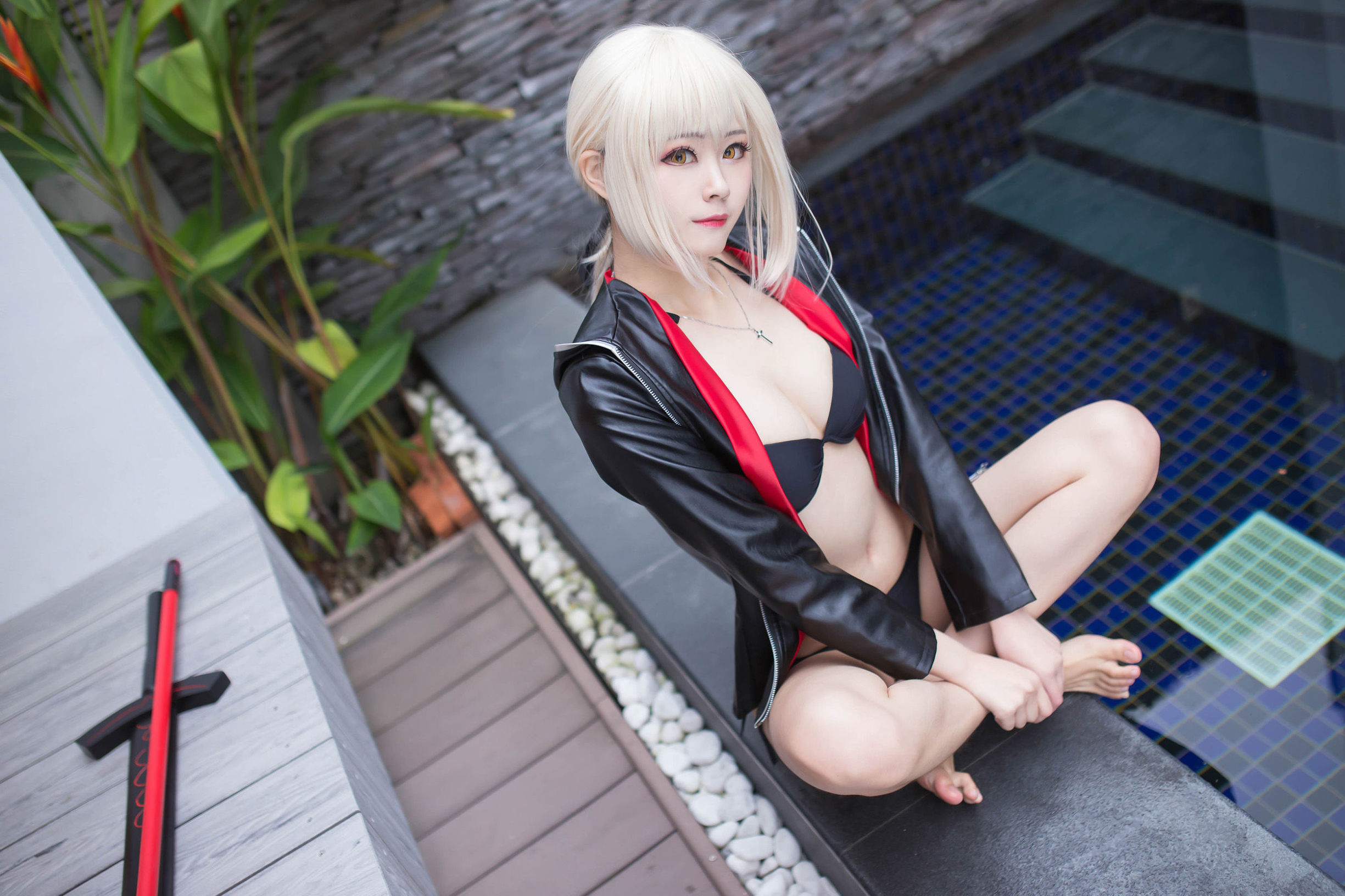 [Cosplay写真] Coser萱-KaYa - 黑贞 黑呆毛下着