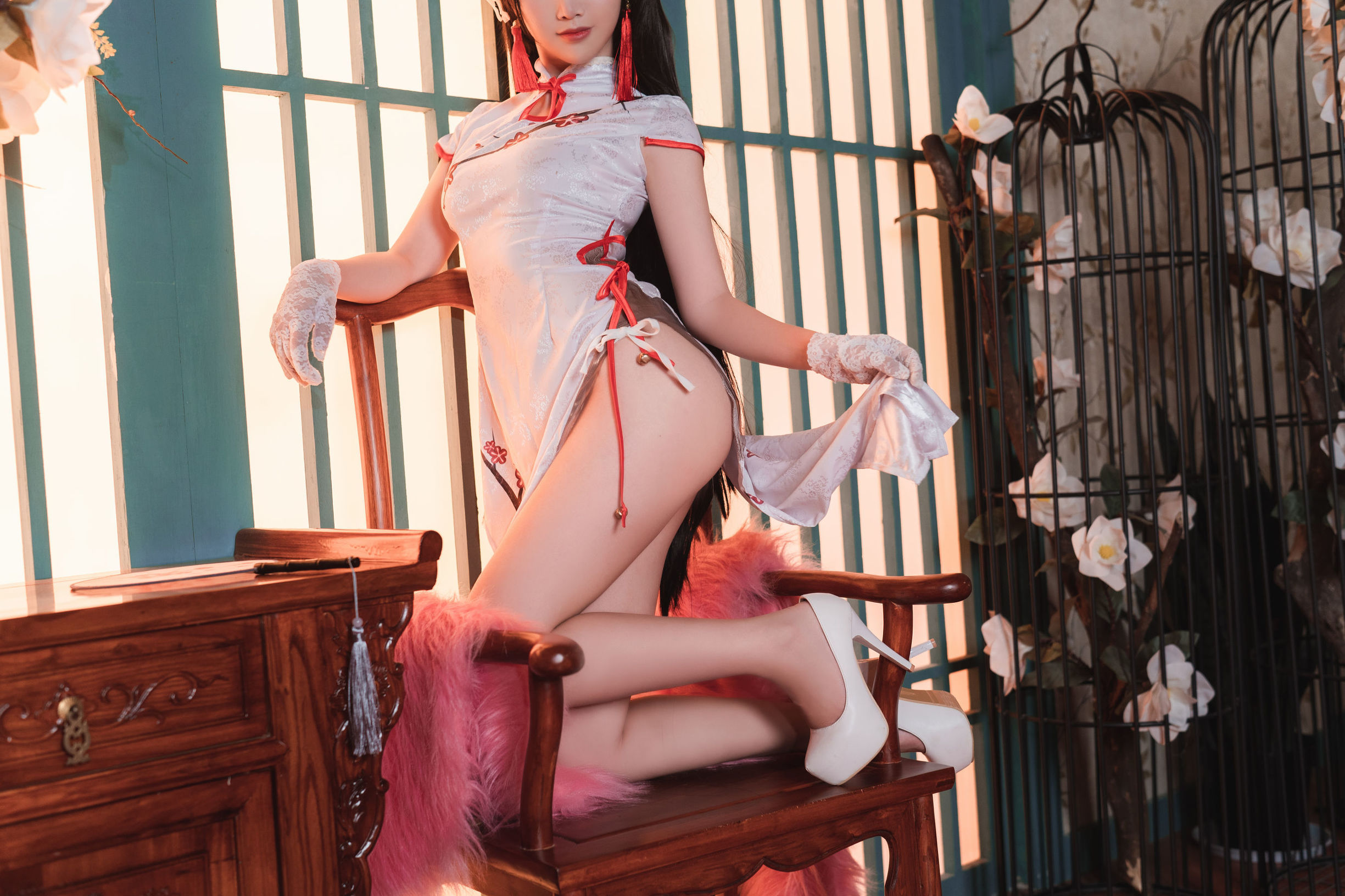 Internet Celebrity Coser] Cute Popular Cosplayer Mian Bing Xian Er - Qipao Ai Dang