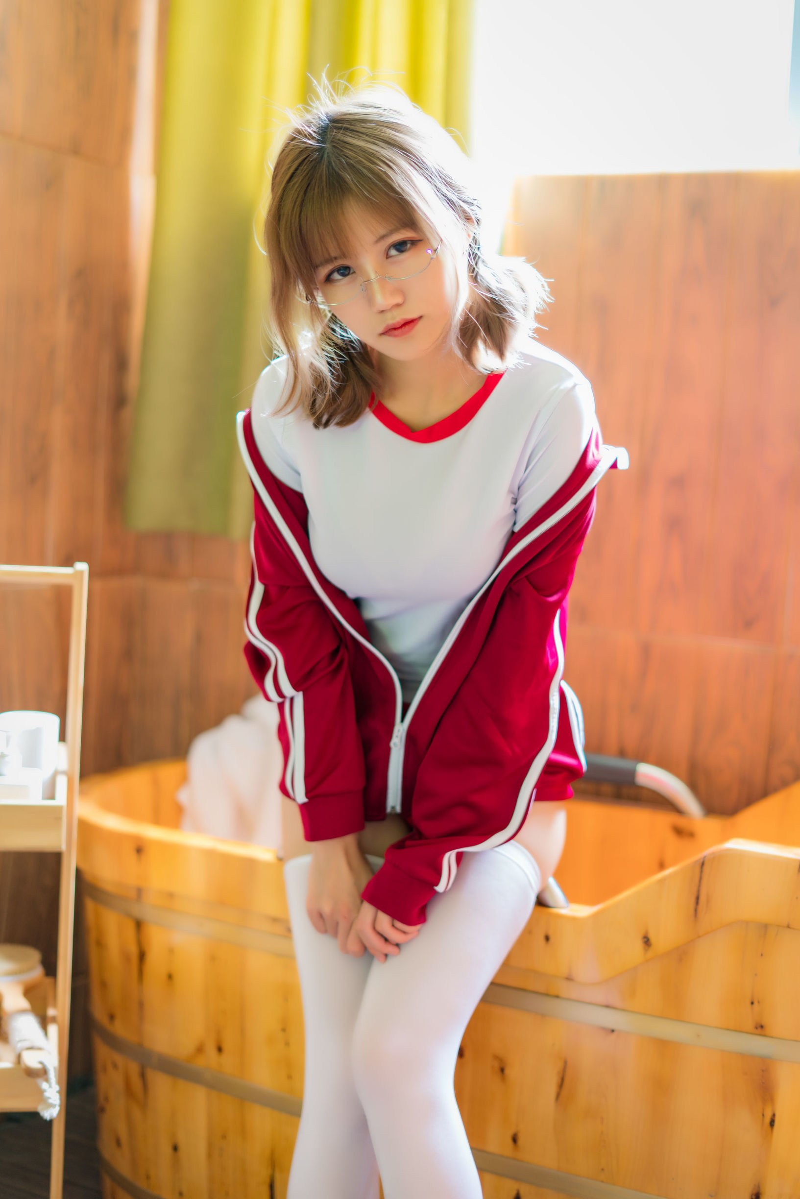 Net Red COSER] Blogger anime Ogura Chiyo w - Trang phục thể dục đỏ
