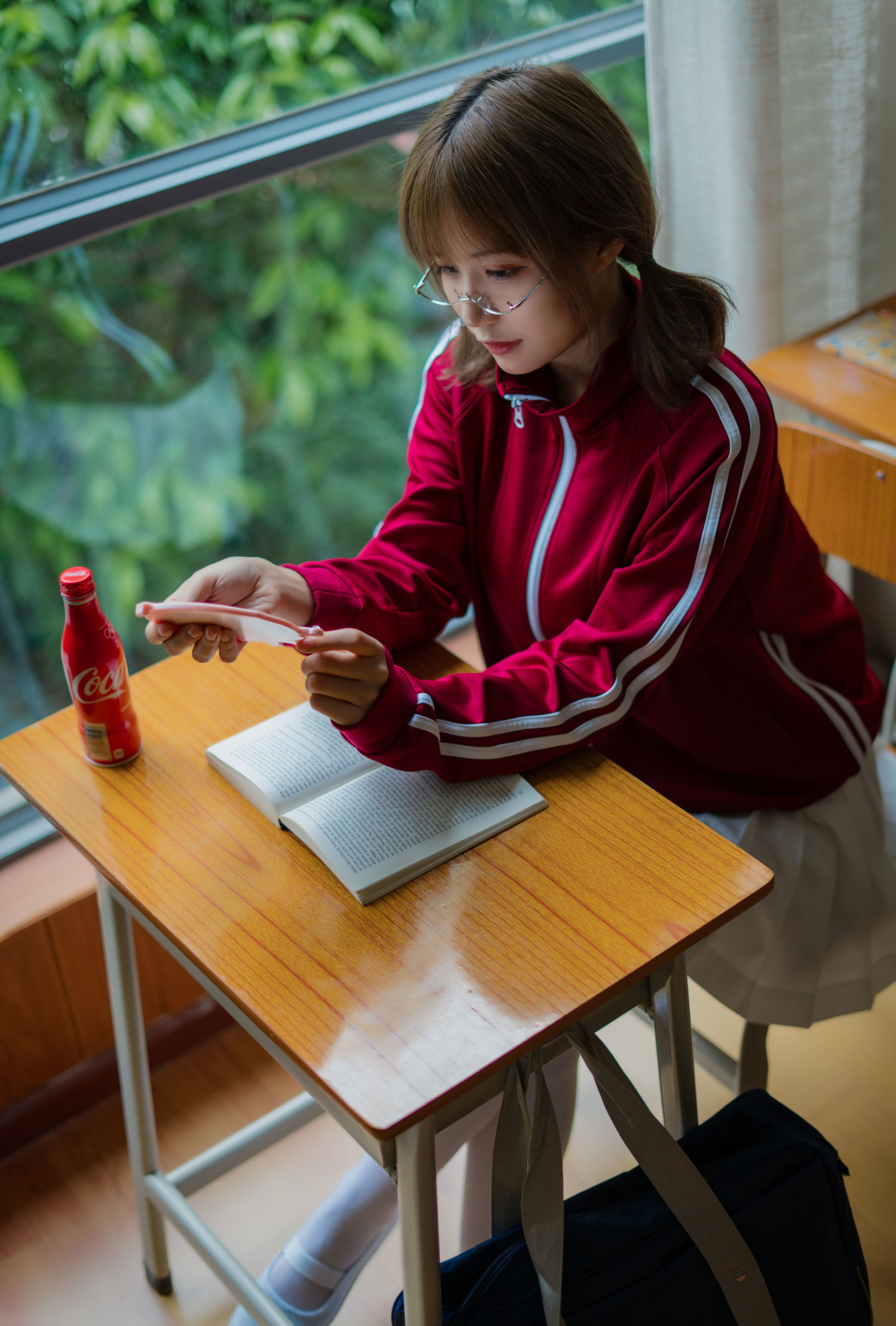 Net Red COSER] Blogger anime Ogura Chiyo w - Trang phục thể dục đỏ