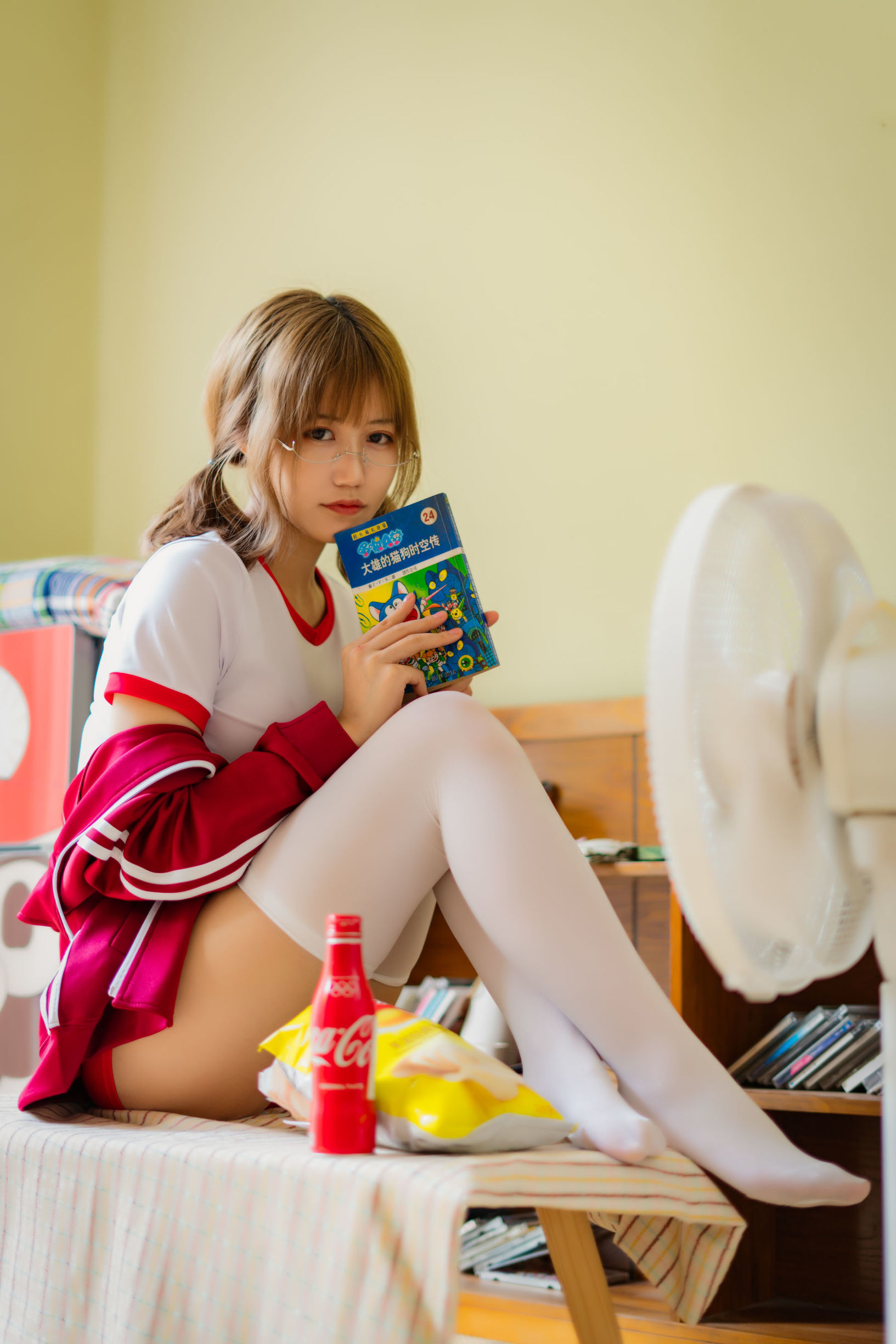 Net Red COSER] Blogger anime Ogura Chiyo w - Trang phục thể dục đỏ