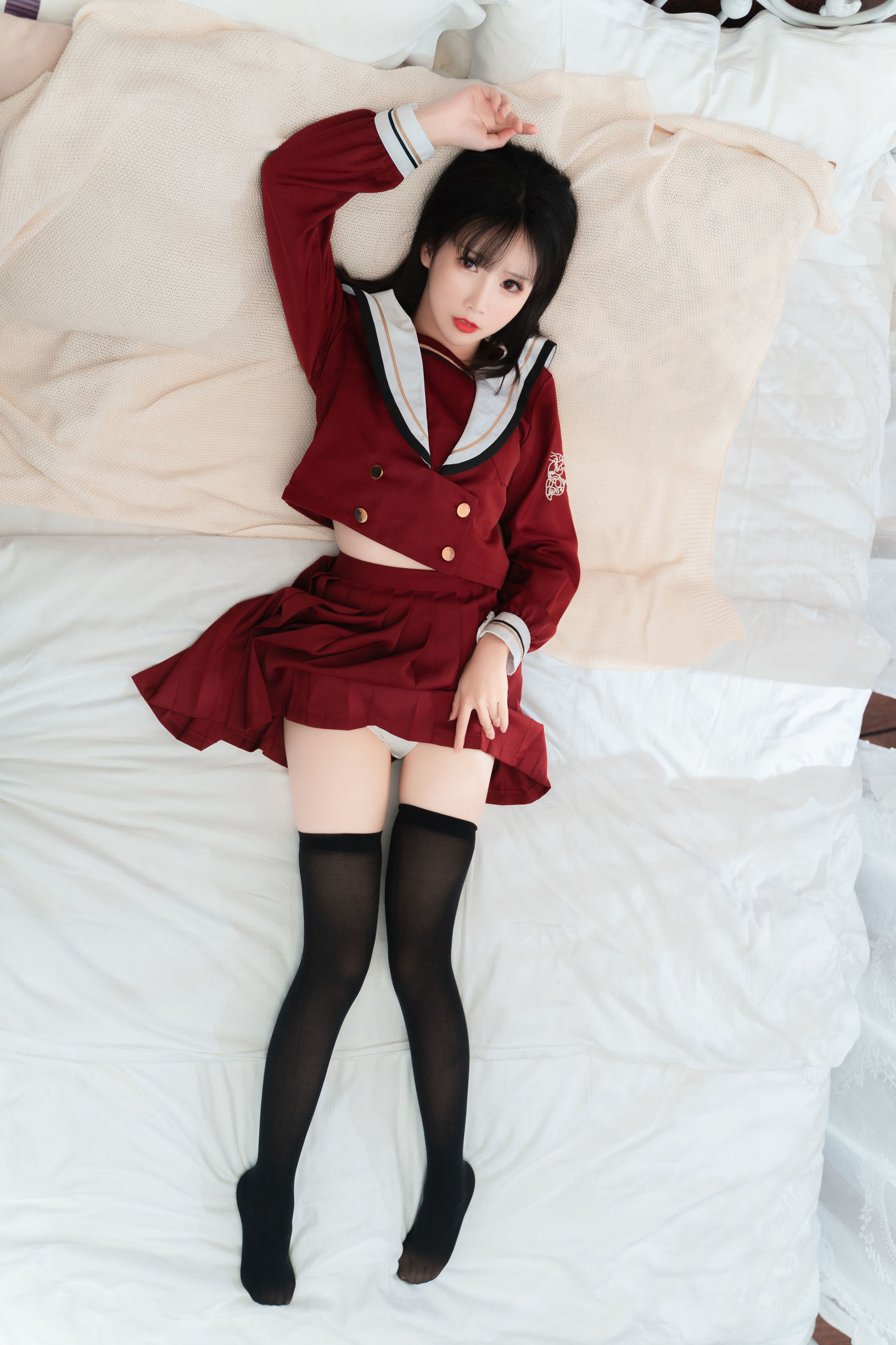 ネット有名人コスプレイヤー] かわいい人気コスプレイヤー メンピンセンエル - 赤いJK
