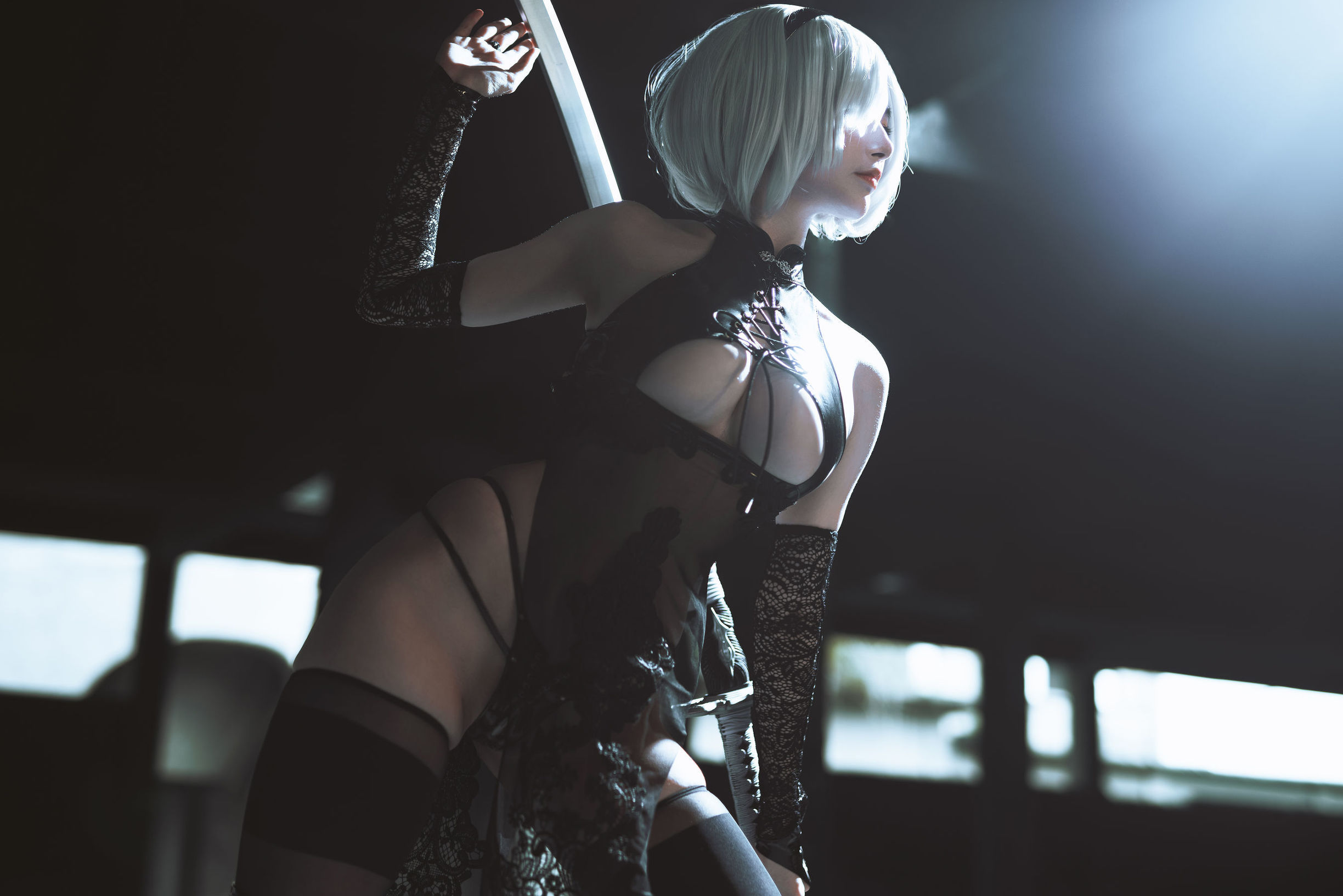 Internet Celebrity Cosplayer] Qiu and Corgi (Xia Xiao Qiu Qiu Qiu) - 2B Qipao Doujin