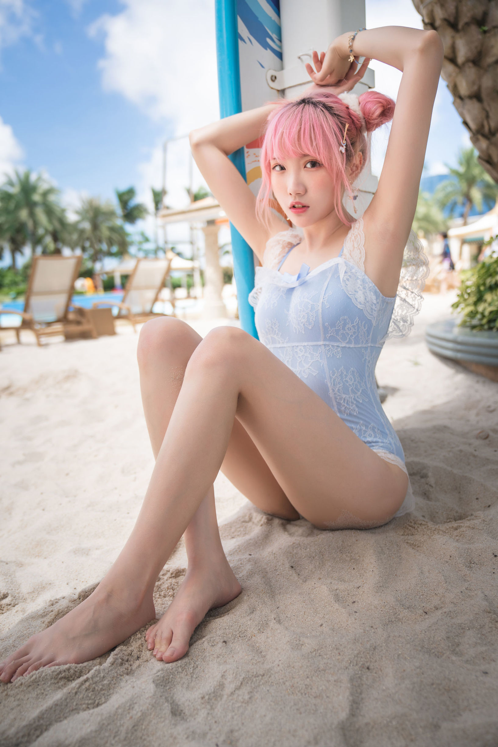 เน็ตไอดอลโคเซอร์] Coserกัวซีจางฟาไร - ชุดว่ายน้ำพักร้อน