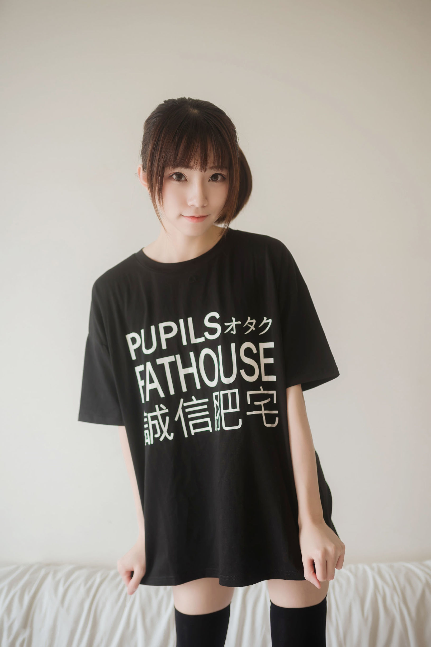 Netizen Coser] Blogger anime Kitaro_绮太郎 - Áo ngắn tay đôi đuôi ngựa