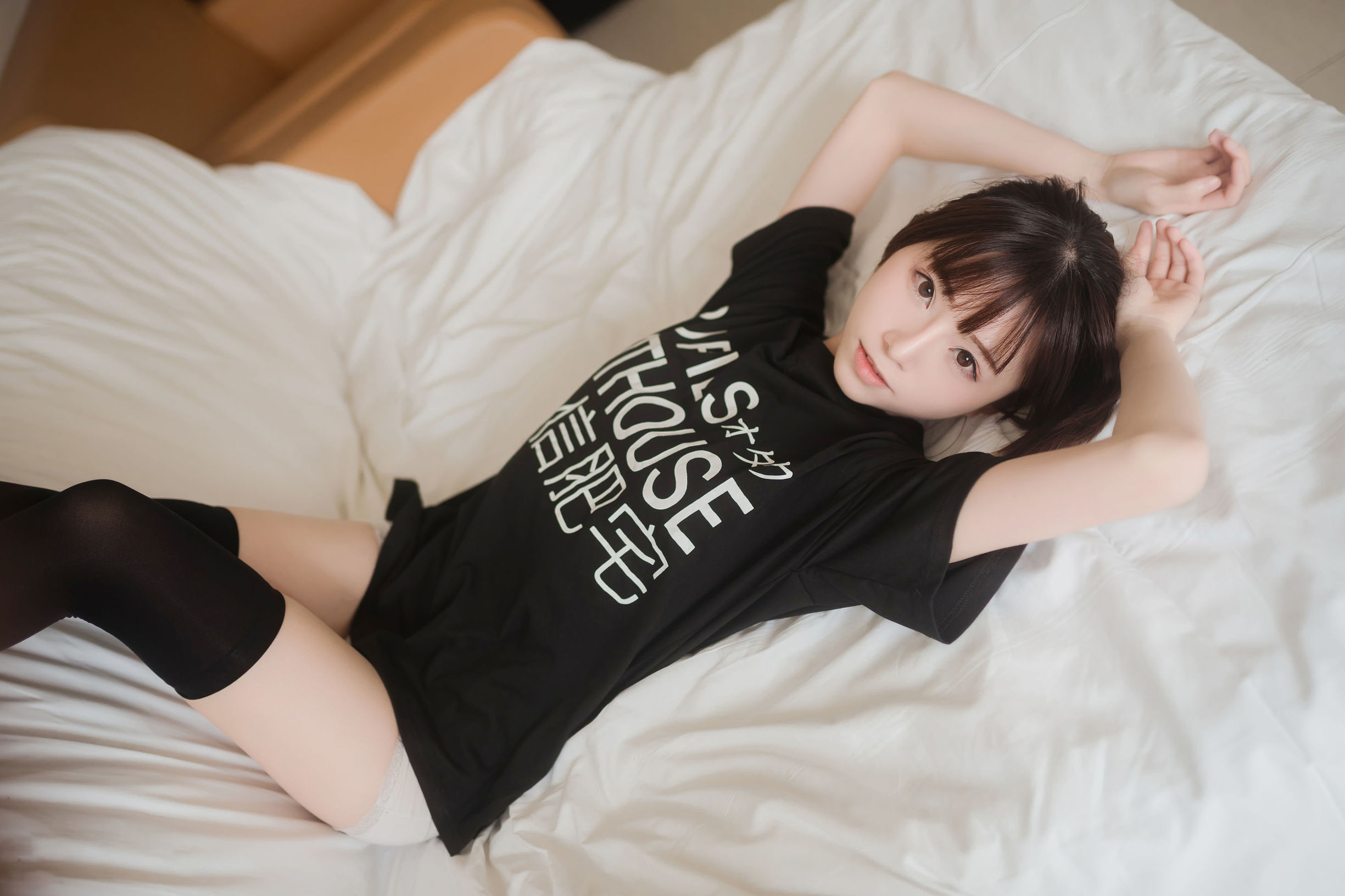 Netizen Coser] Blogger anime Kitaro_绮太郎 - Áo ngắn tay đôi đuôi ngựa
